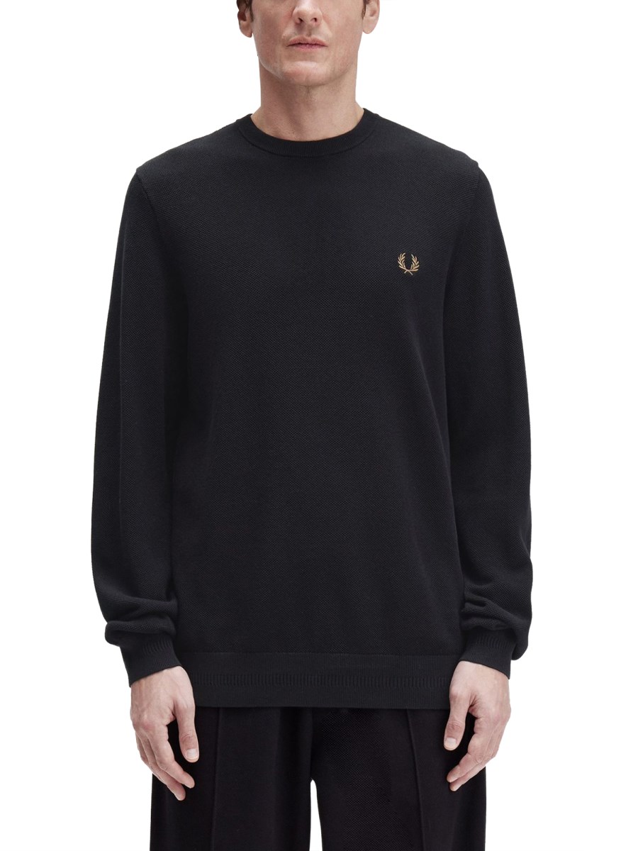 MAGLIONE IN PIQUÉ CON LOGO
