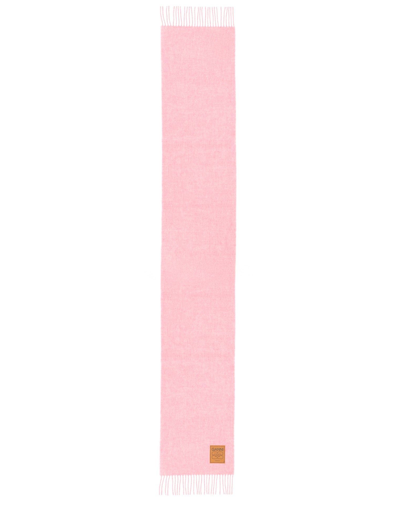 Ganni Wool Scarf In Pink