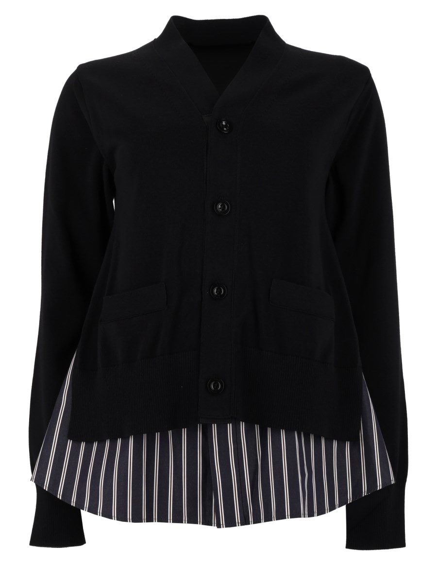 CARDIGAN A RIGHE PATCHWORK