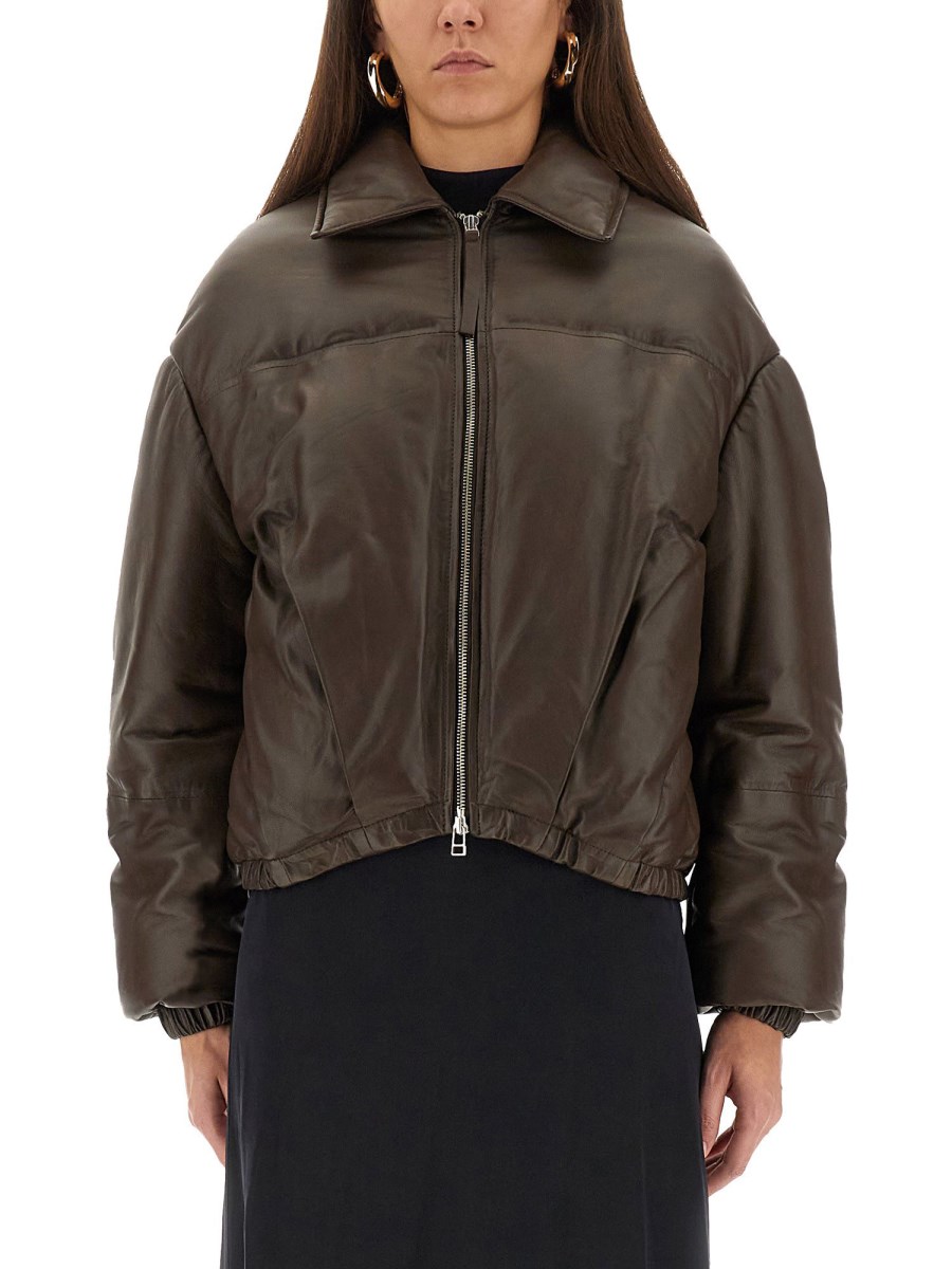PIUMINO PUFFER IN PELLE