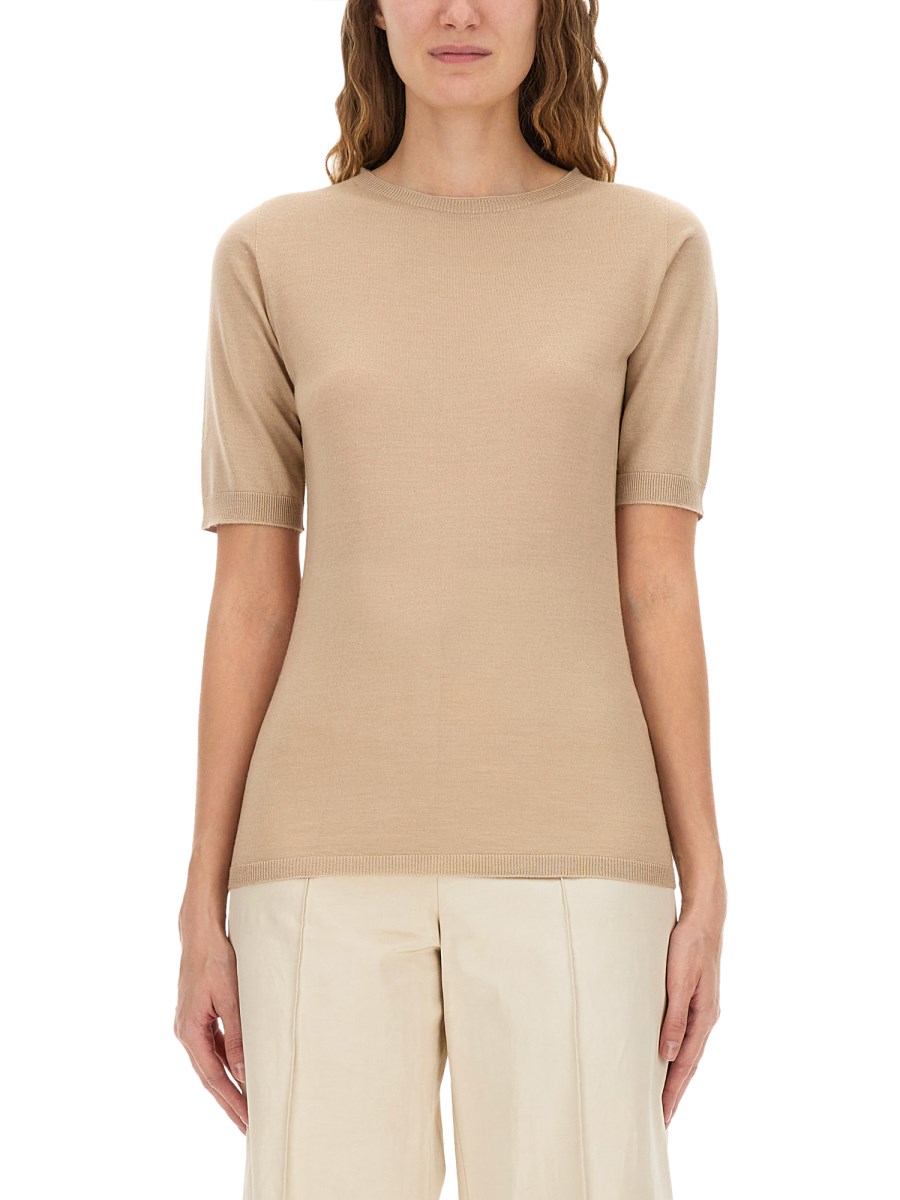 T-SHIRT IN MAGLIA DI CASHMERE E SETA