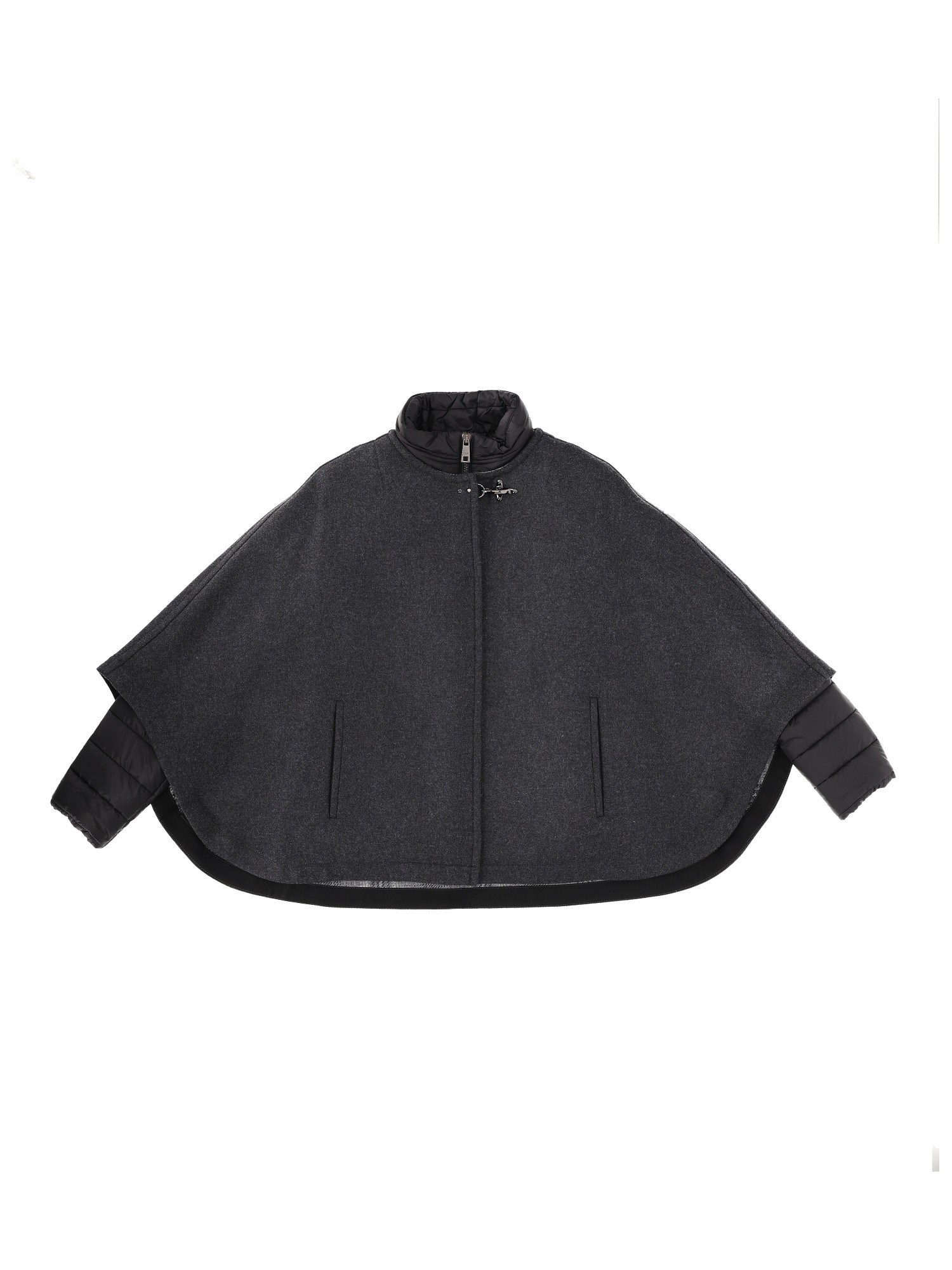 Fay "double Face" Cape In Gray
