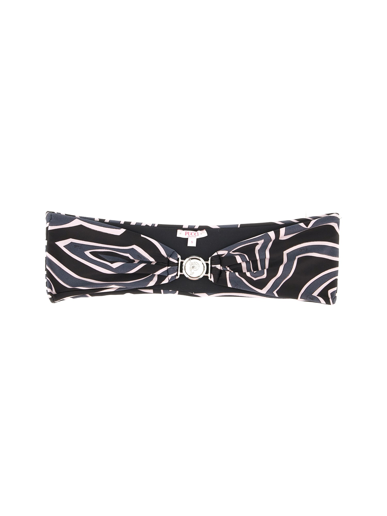 Pucci Abstract Bandeau Swim Set With Ring Detail In Multi