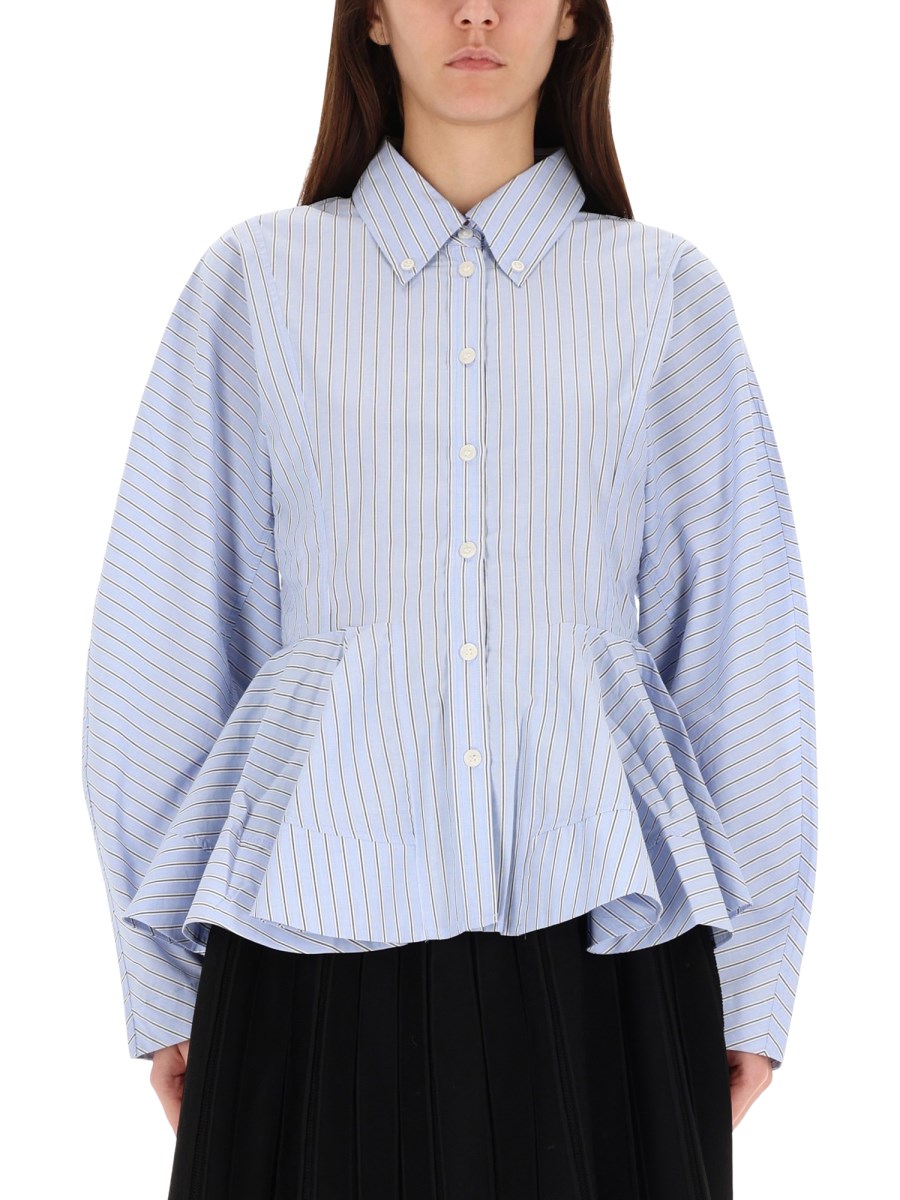CAMICIA PEPLUM A RIGHE