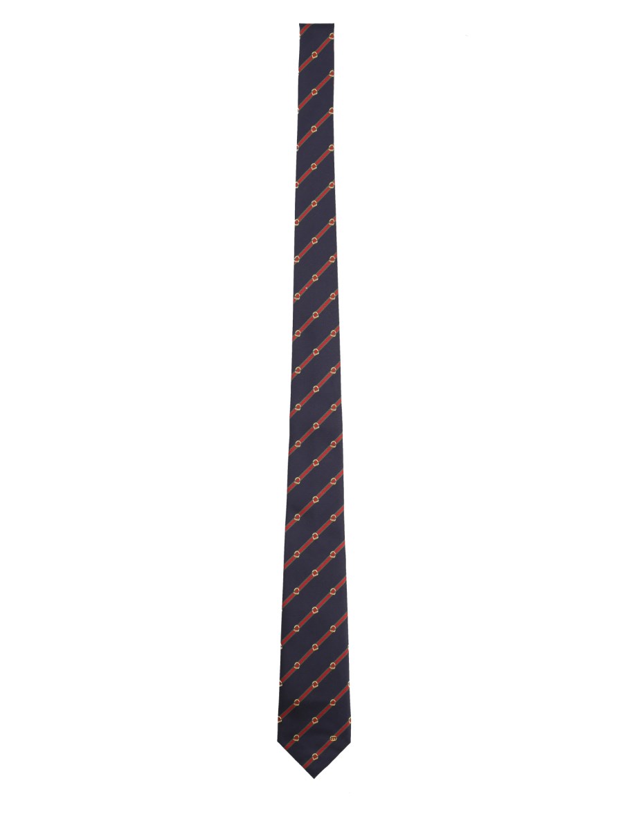 CRAVATTA IN JACQUARD GG E STAFFA 