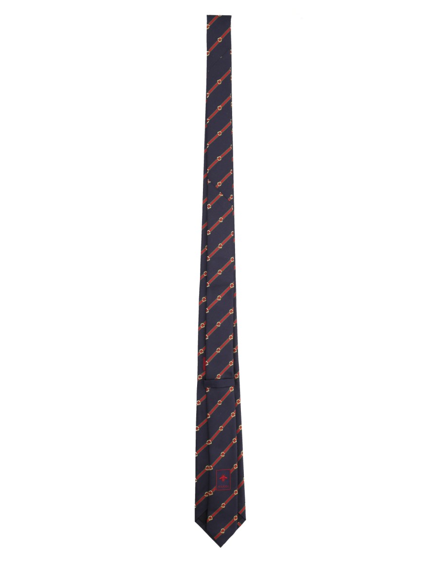 CRAVATTA IN JACQUARD GG E STAFFA 