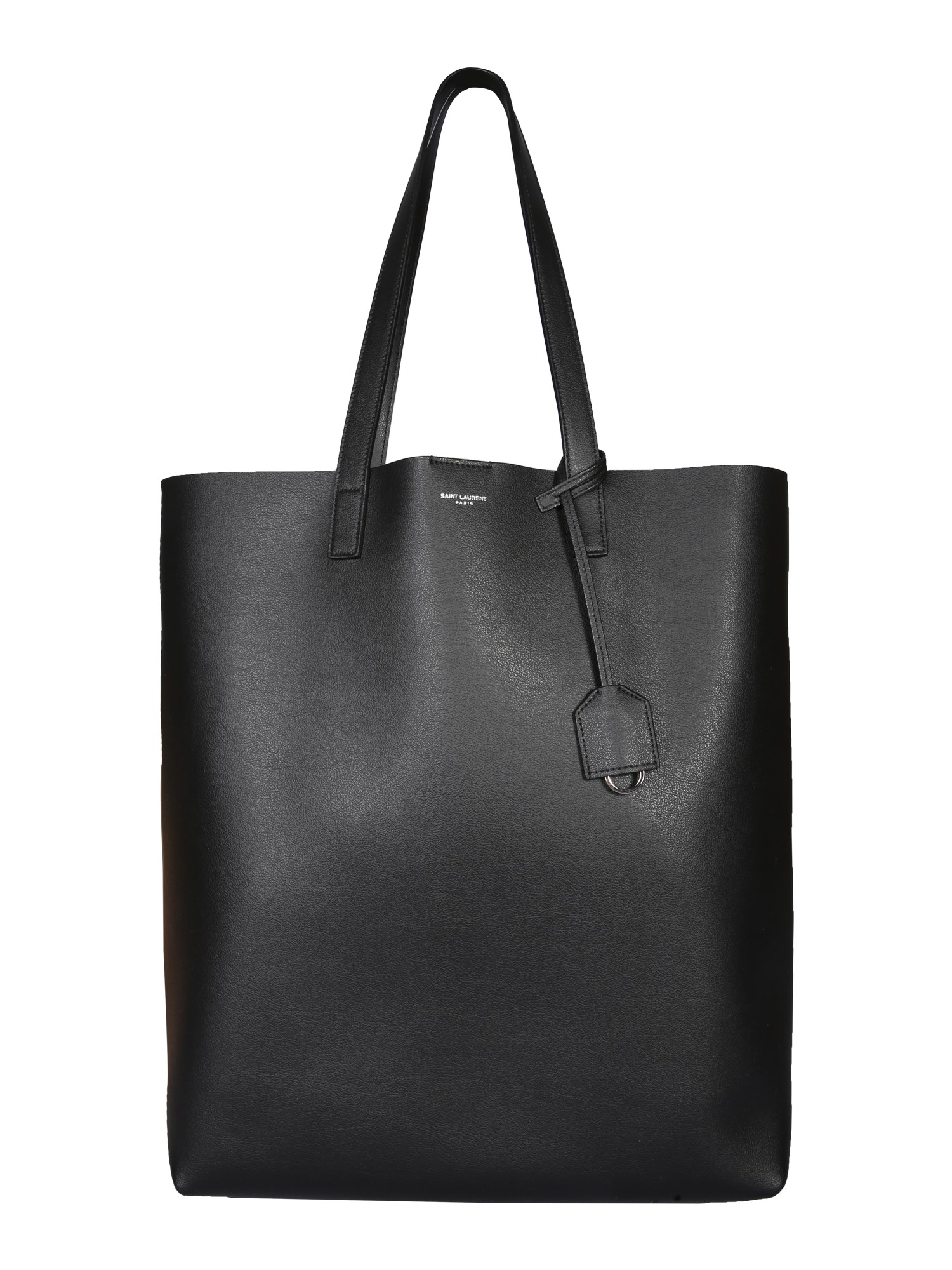 Saint Laurent Bold Rectangular Tote Bag With Dual Handles In Black