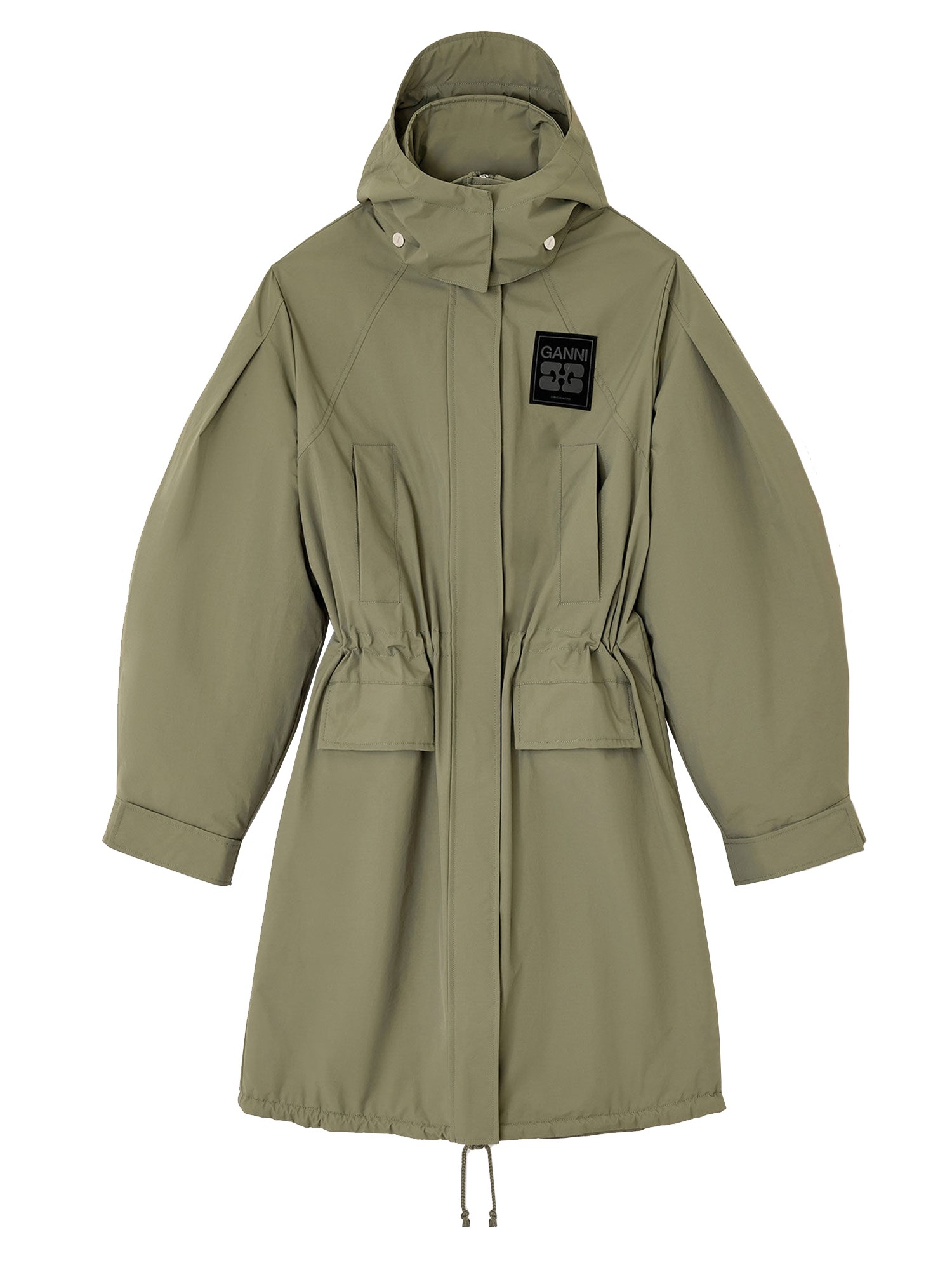 Ganni "tri-layer" Parka In Green