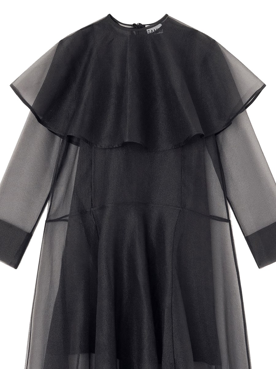 ABITO LUNGO CON COLLETTO A CERCHIO