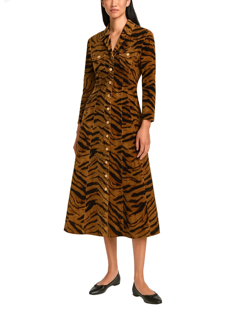 ABITO LUNGO CON STAMPA TIGRATA