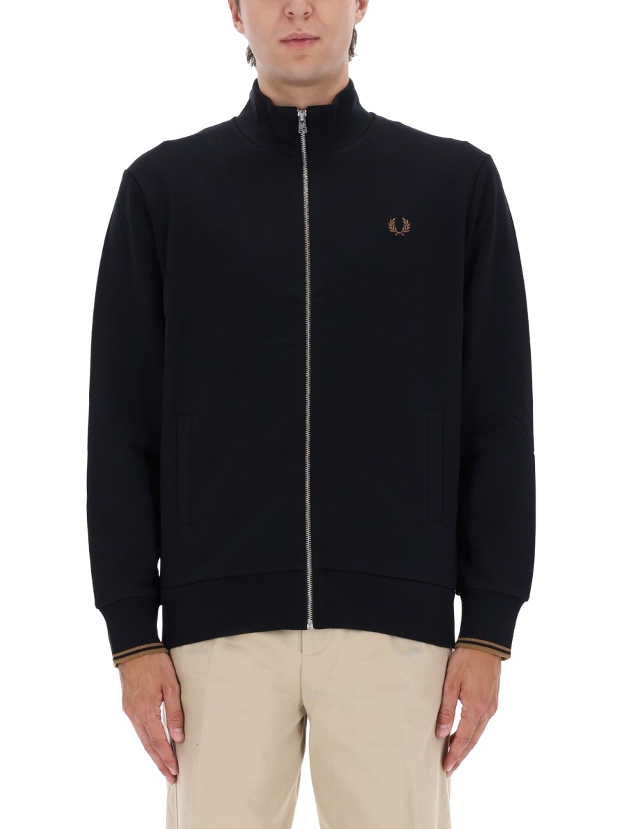FELPA CON ZIP E LOGO