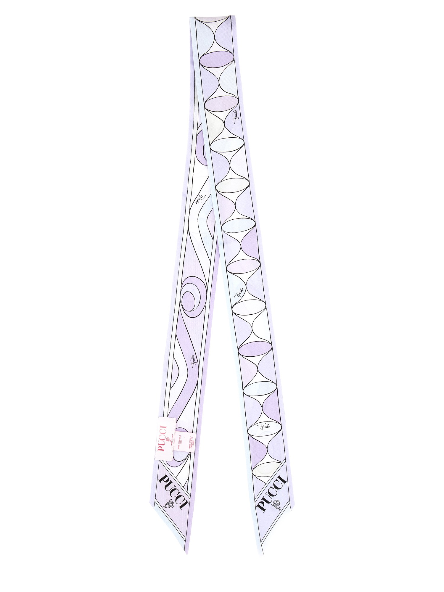 Pucci Scarf With Mix Of Prints In Brown