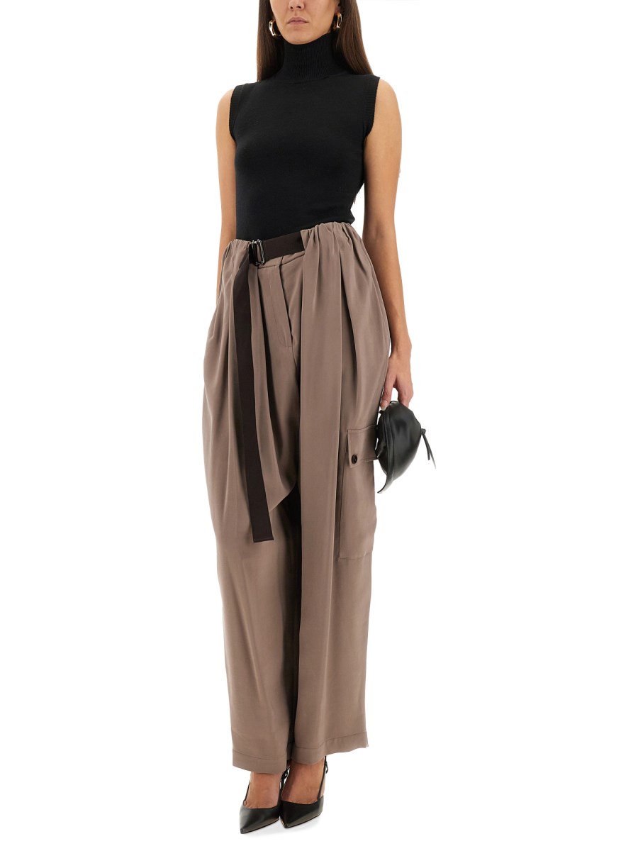 PANTALONE CARGO EFFETTO ARRICCIATO