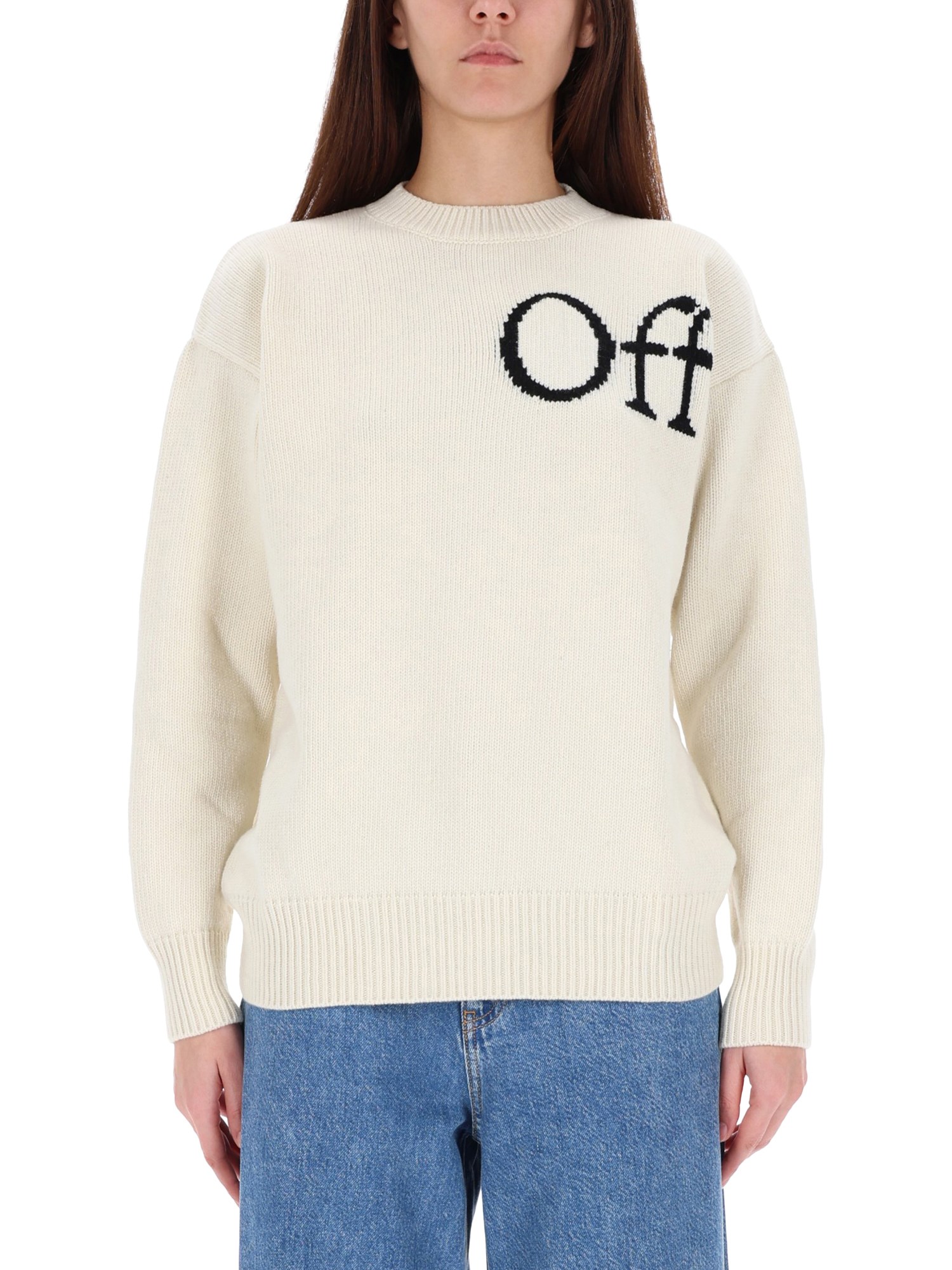 Off-white Jersey With Logo In White