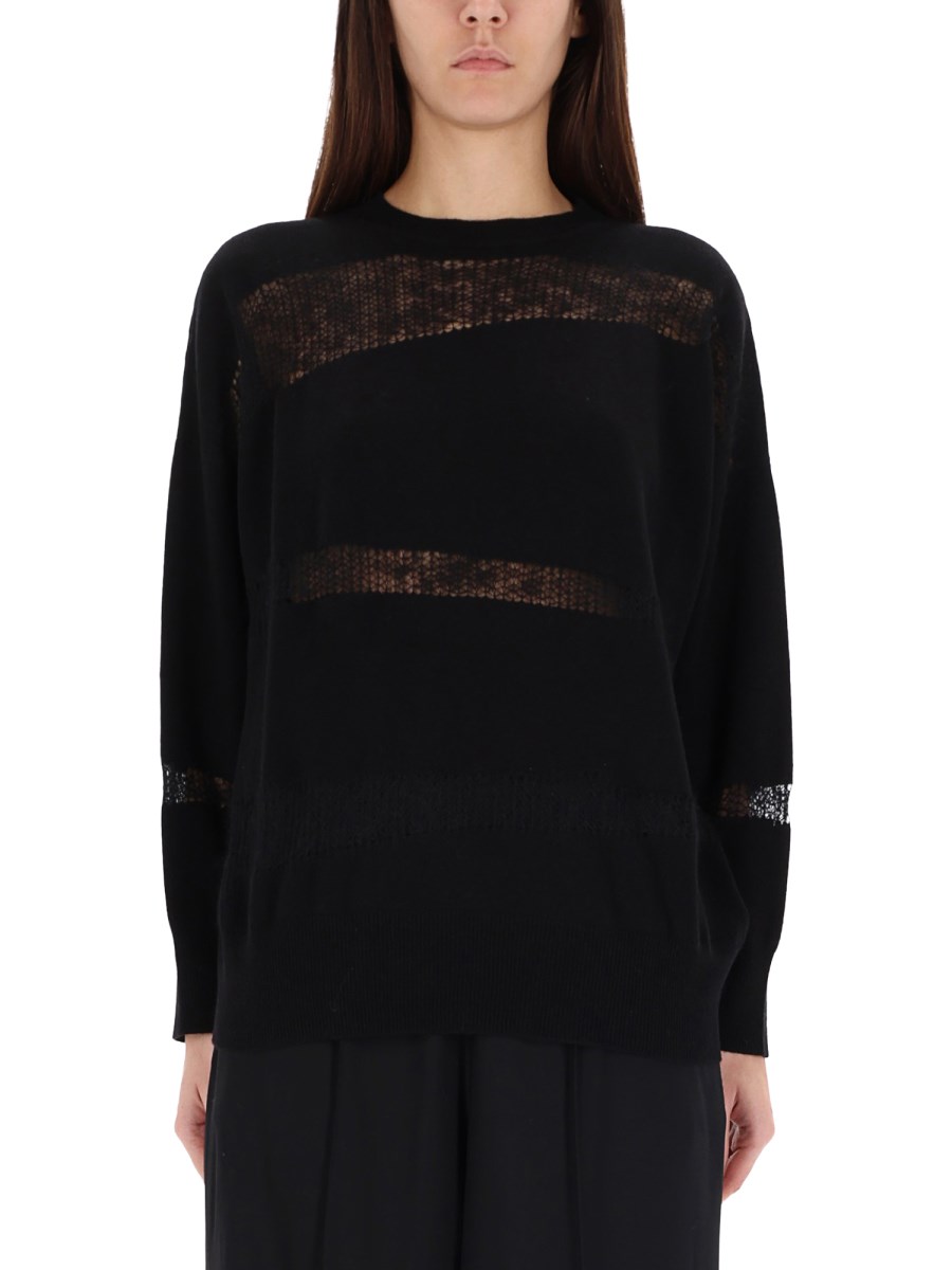 MAGLIA IN PLATINUM E MOHAIR