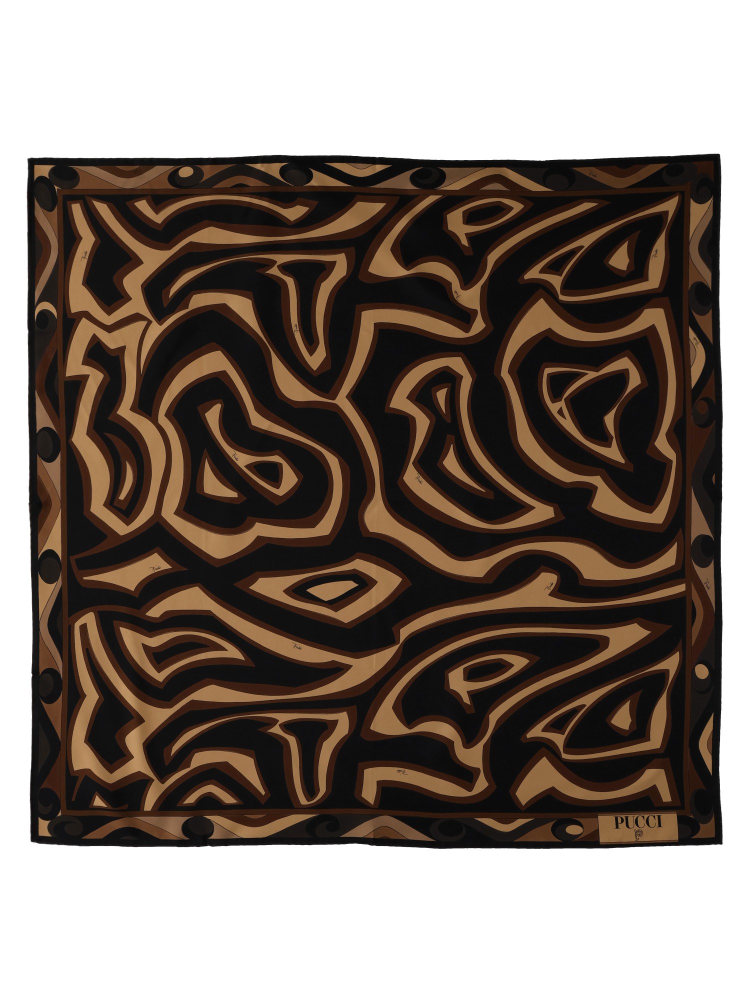 Pucci Silk Scarf In Gold
