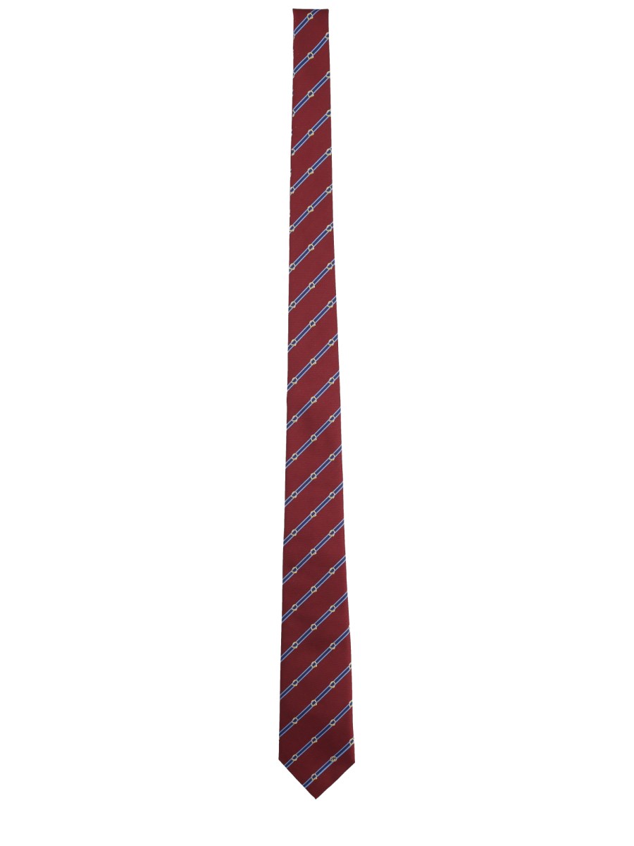 CRAVATTA IN JACQUARD GG E STAFFA 