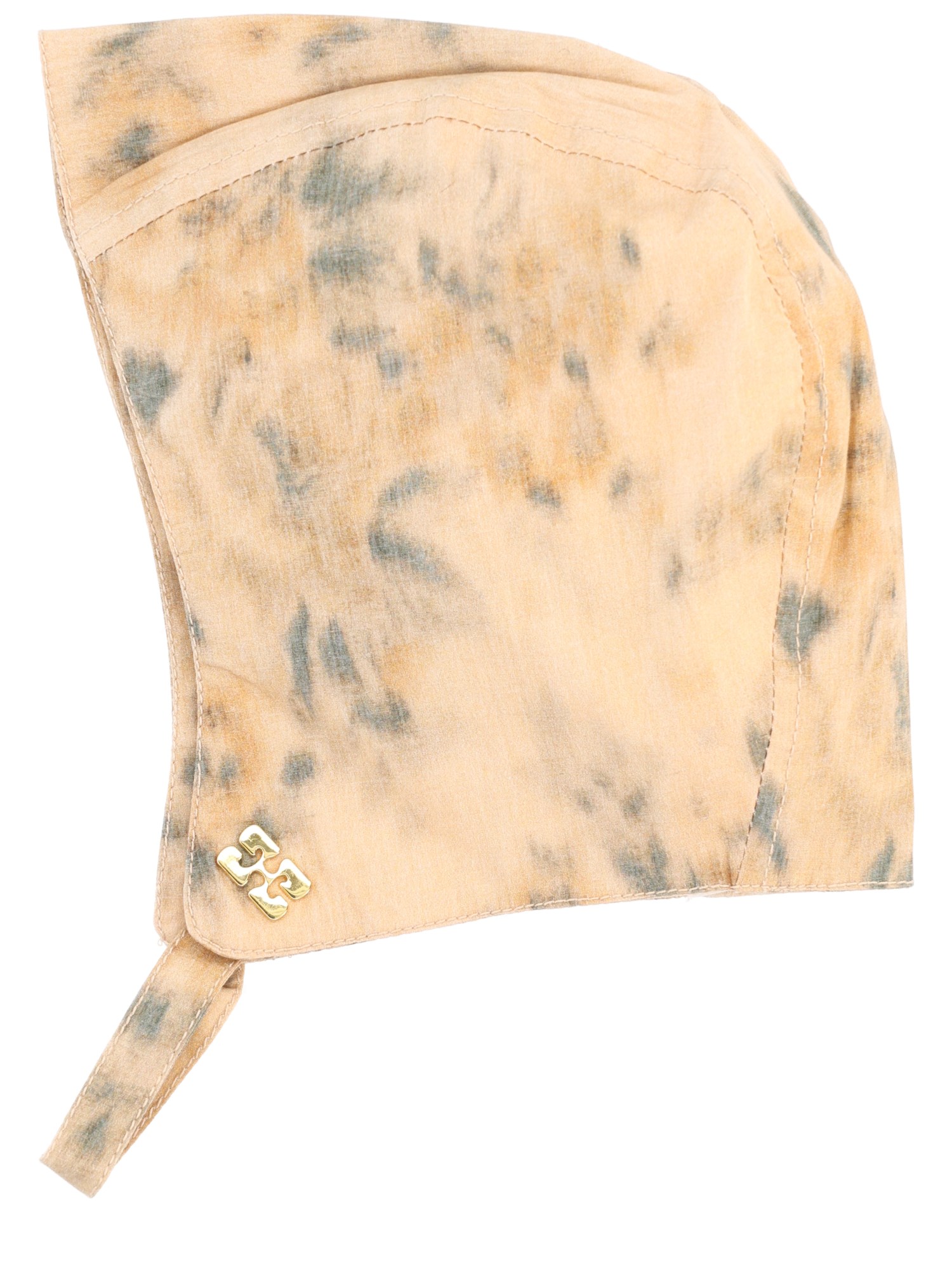 Ganni Cap With Print In White