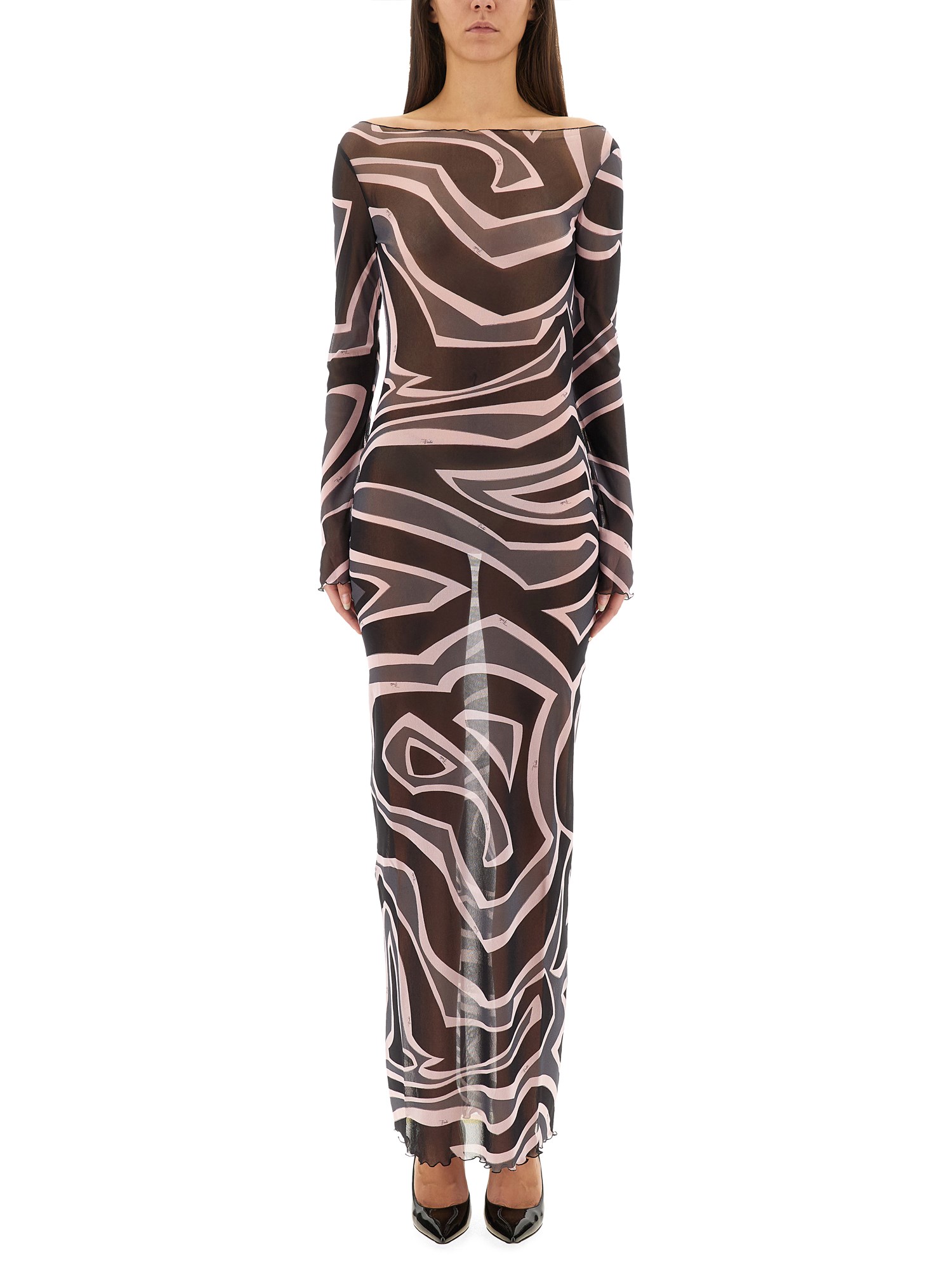 Pucci Labyrinth Print Dress In Multi