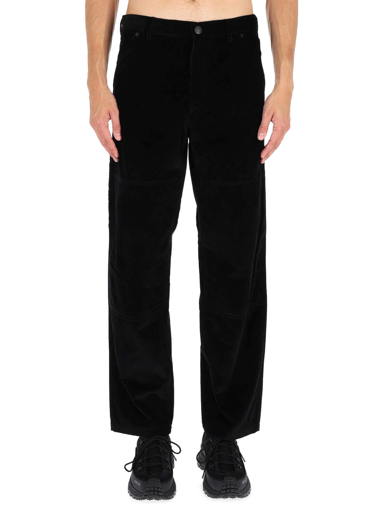 Moncler Ribbed Pants In Black