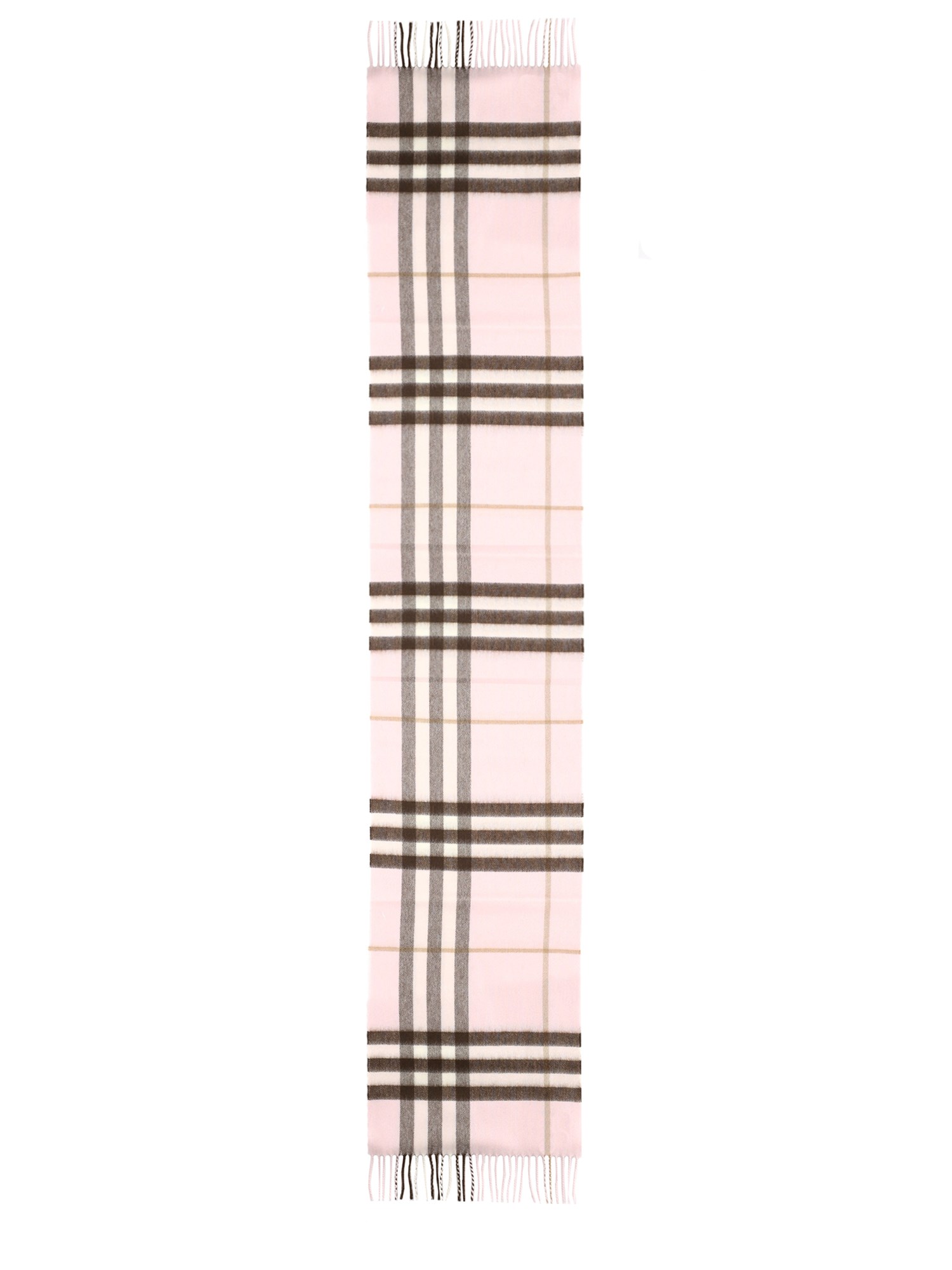 Burberry Cashmere Check Scarf In Pink