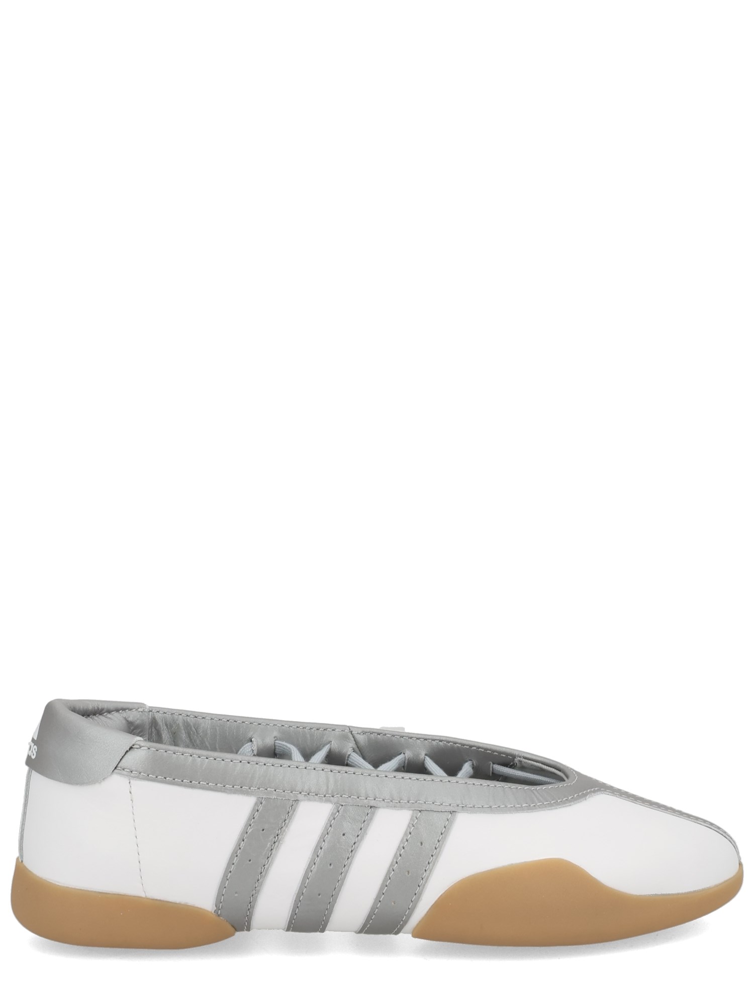 Adidas Originals Taekwondo Mei Ballet Metallic Leather-trimmed Leather Sneakers In Silver