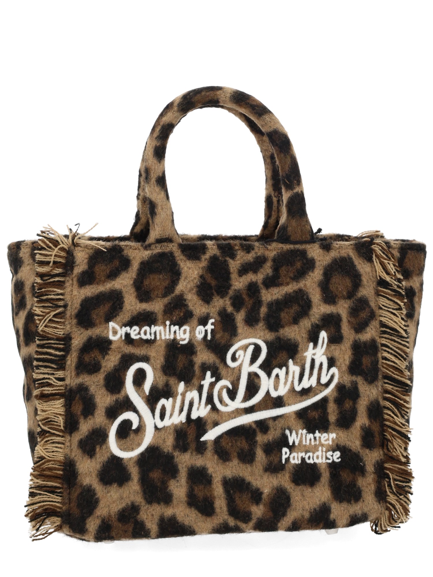 Mc2 Saint Barth "vanity Mini" Tote Bag In Animal Print