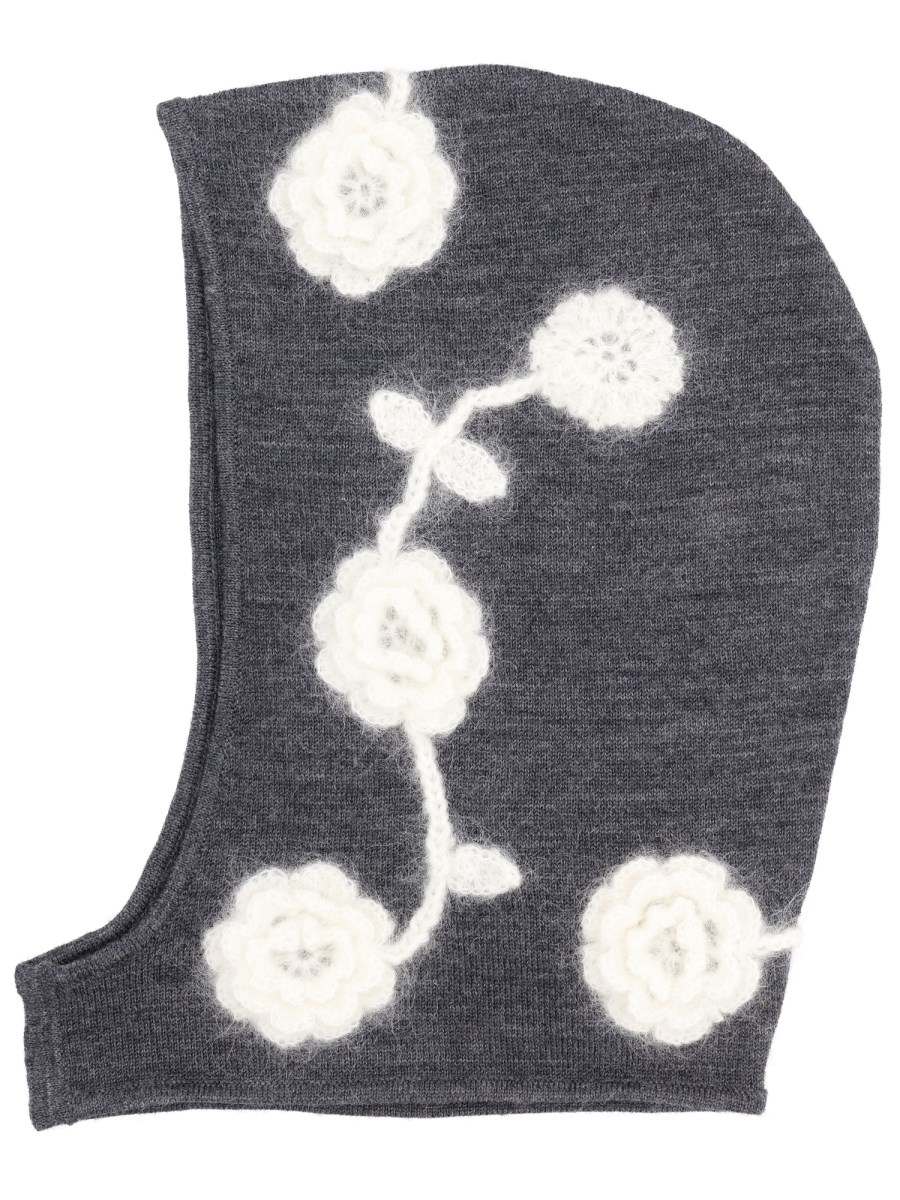 BALAKLAVA CON FIORI ALL'UNCINETTO