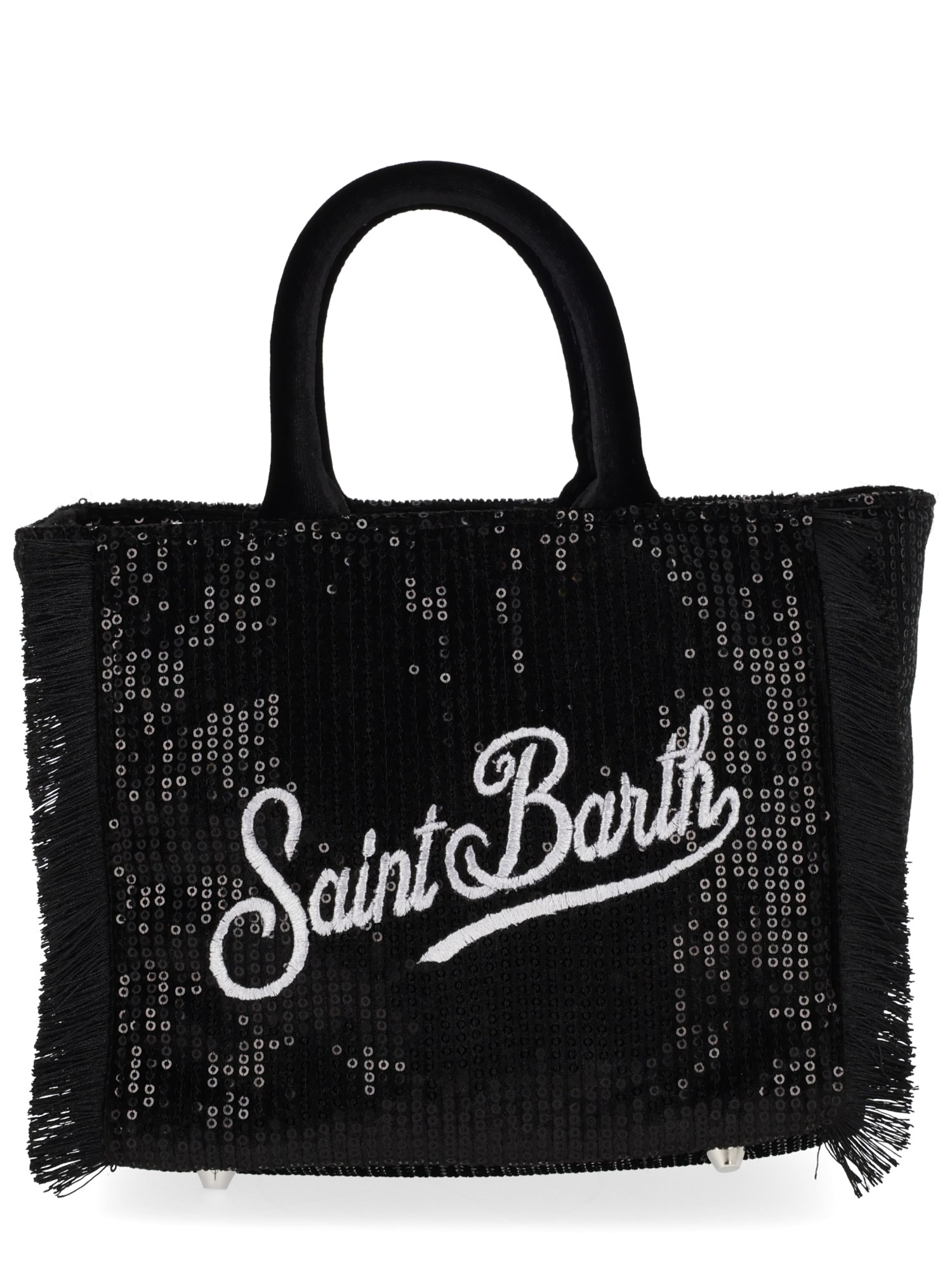 Mc2 Saint Barth "mini Velvet" Tote Bag In Black