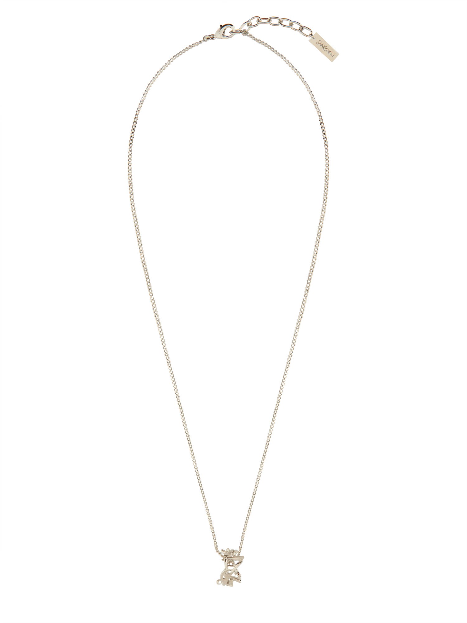 Saint Laurent "cassandras" Necklace In Silver