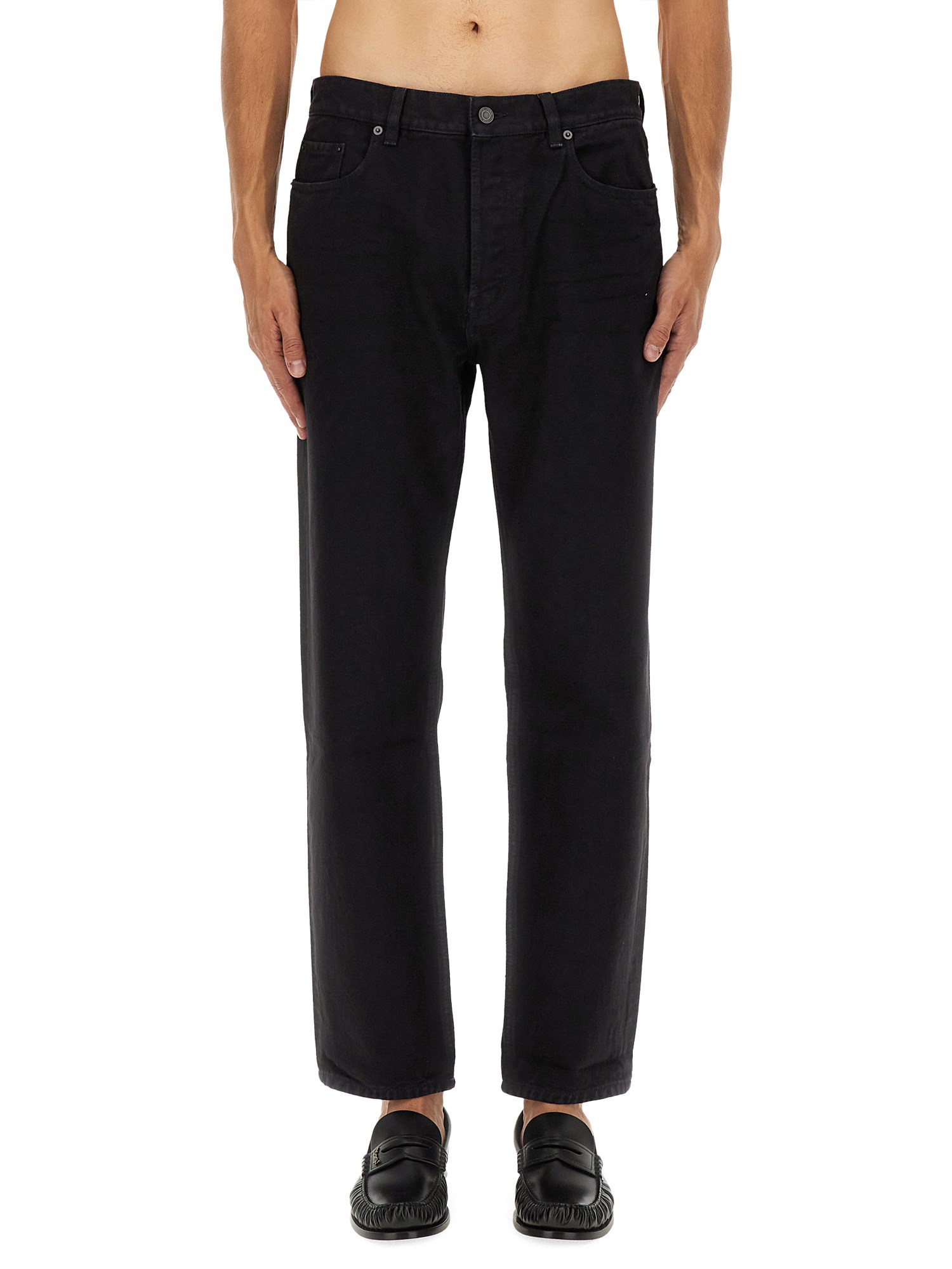 Saint Laurent Black Denim Jeans In Black