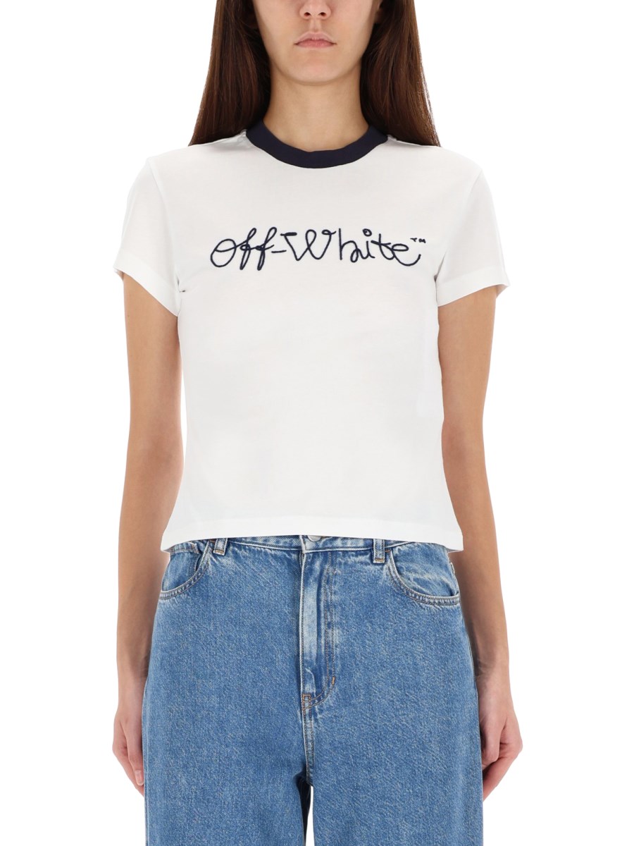 T-SHIRT CON LOGO RICAMATO