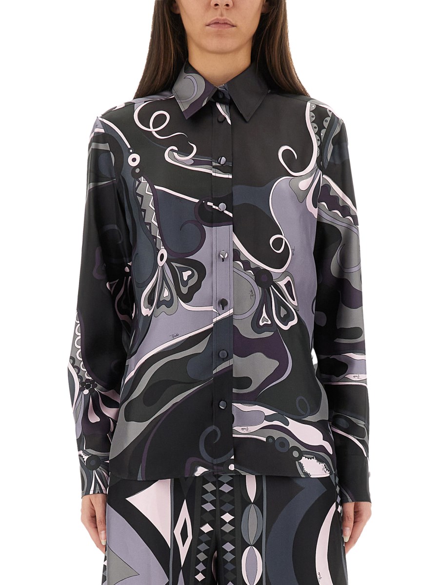 CAMICIA CON STAMPA ORCHIDEE