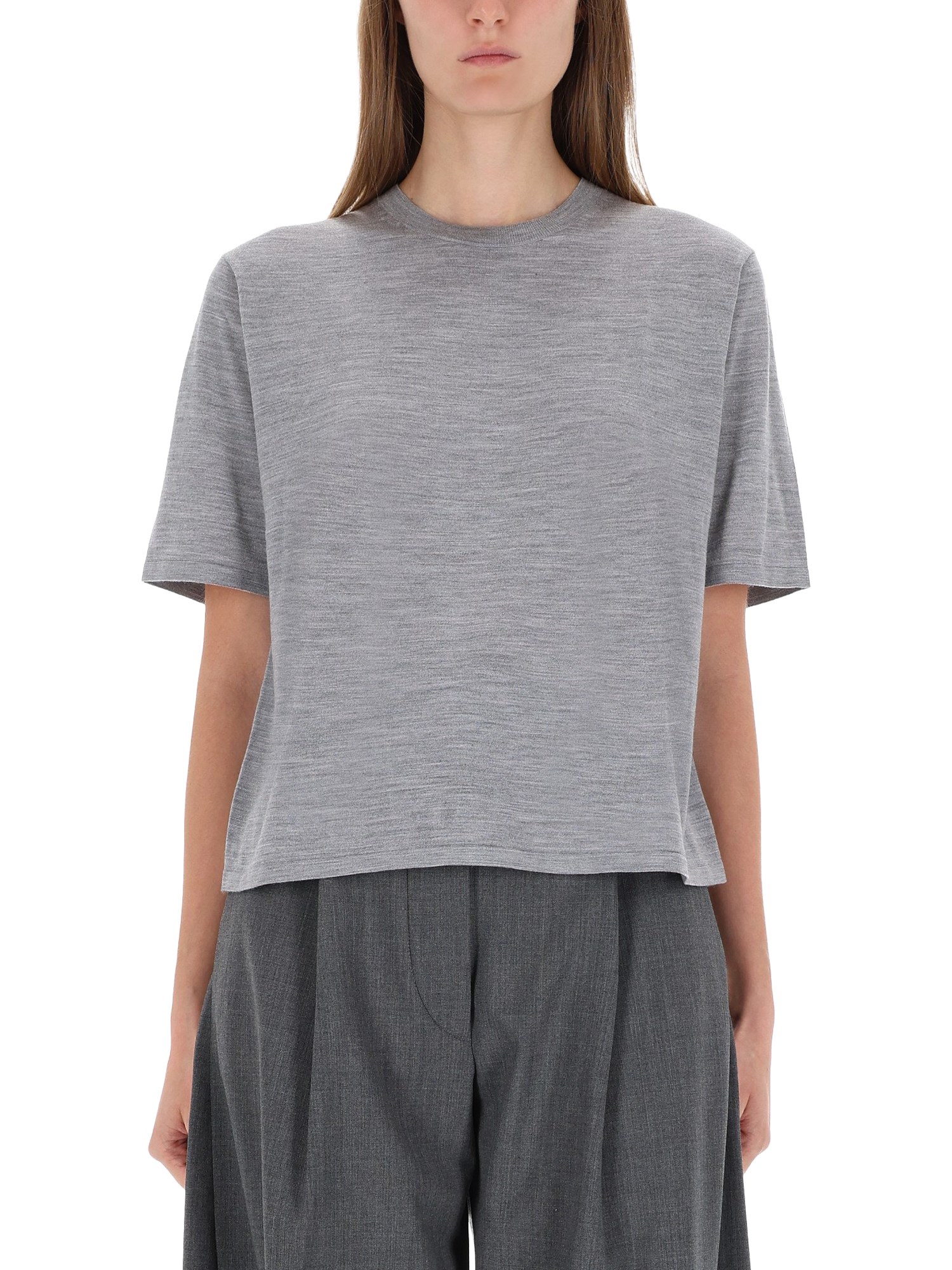 Theory Wool T-shirt In Gray