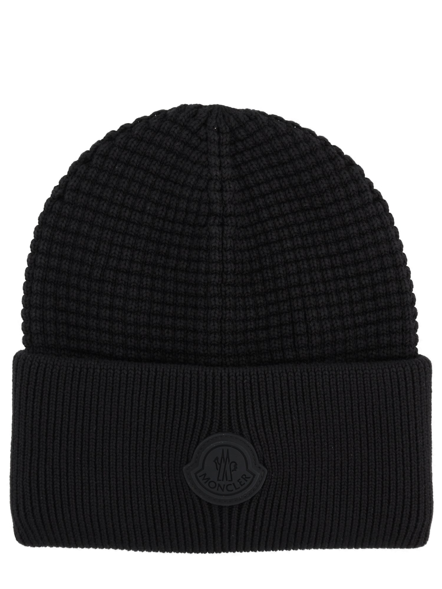 Moncler Woolen Cap In Black