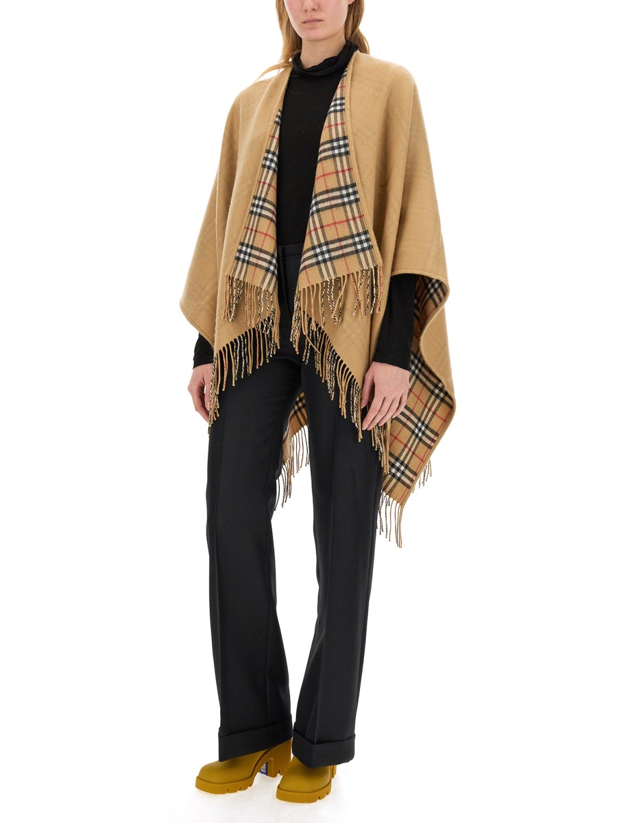 MANTELLA REVERSIBILE IN LANA CHECK
