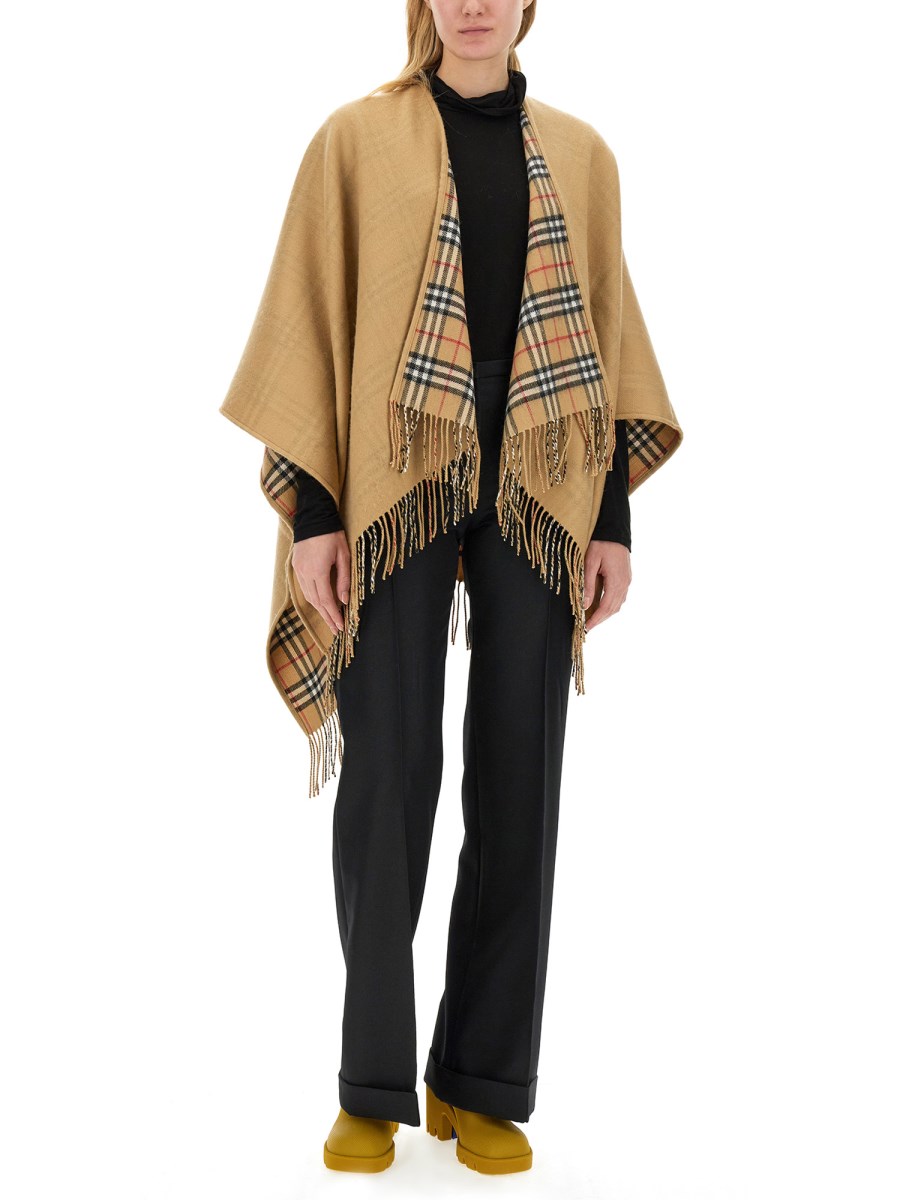 MANTELLA REVERSIBILE IN LANA CHECK