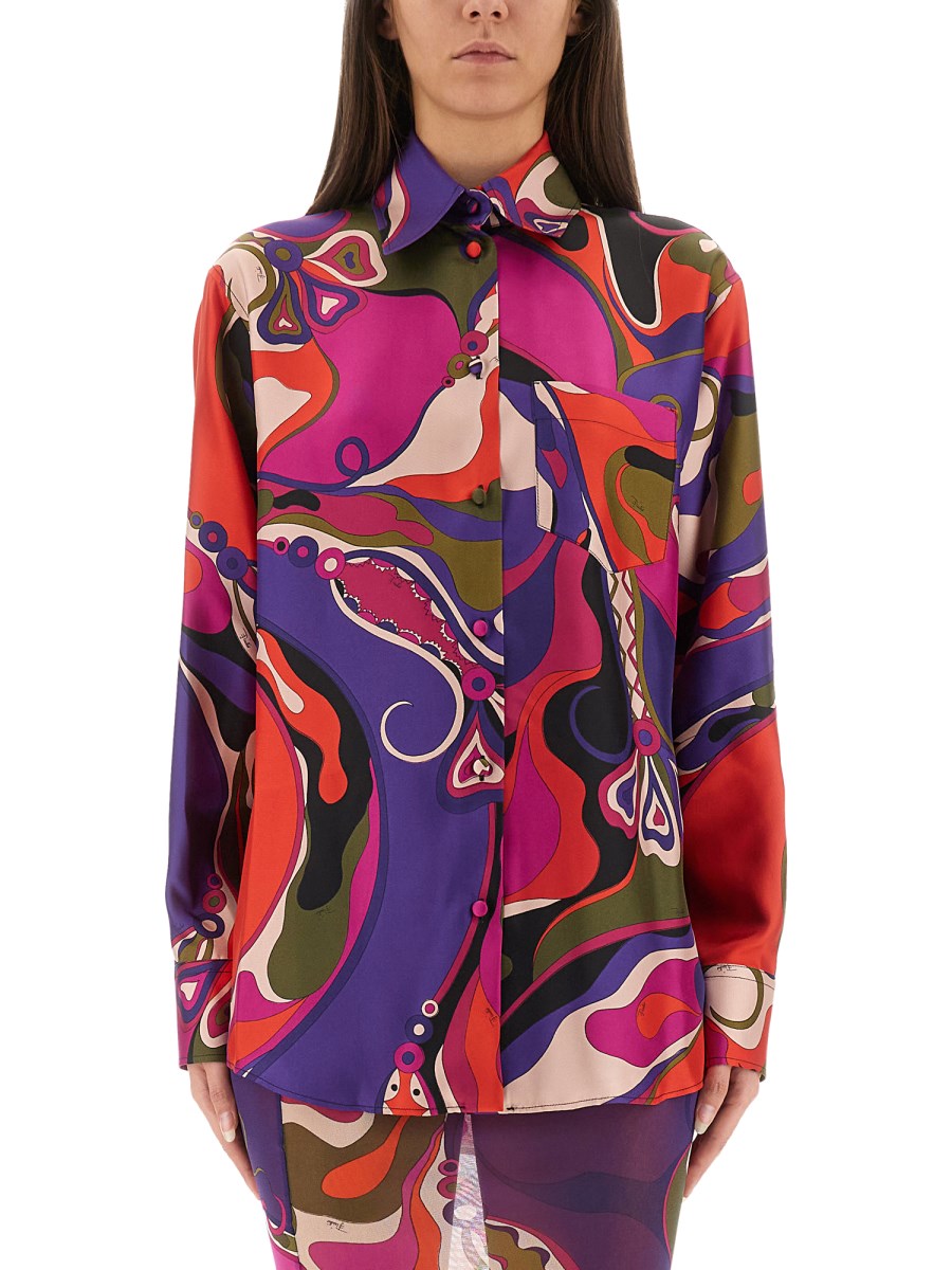 CAMICIA CON STAMPA ORCHIDEE