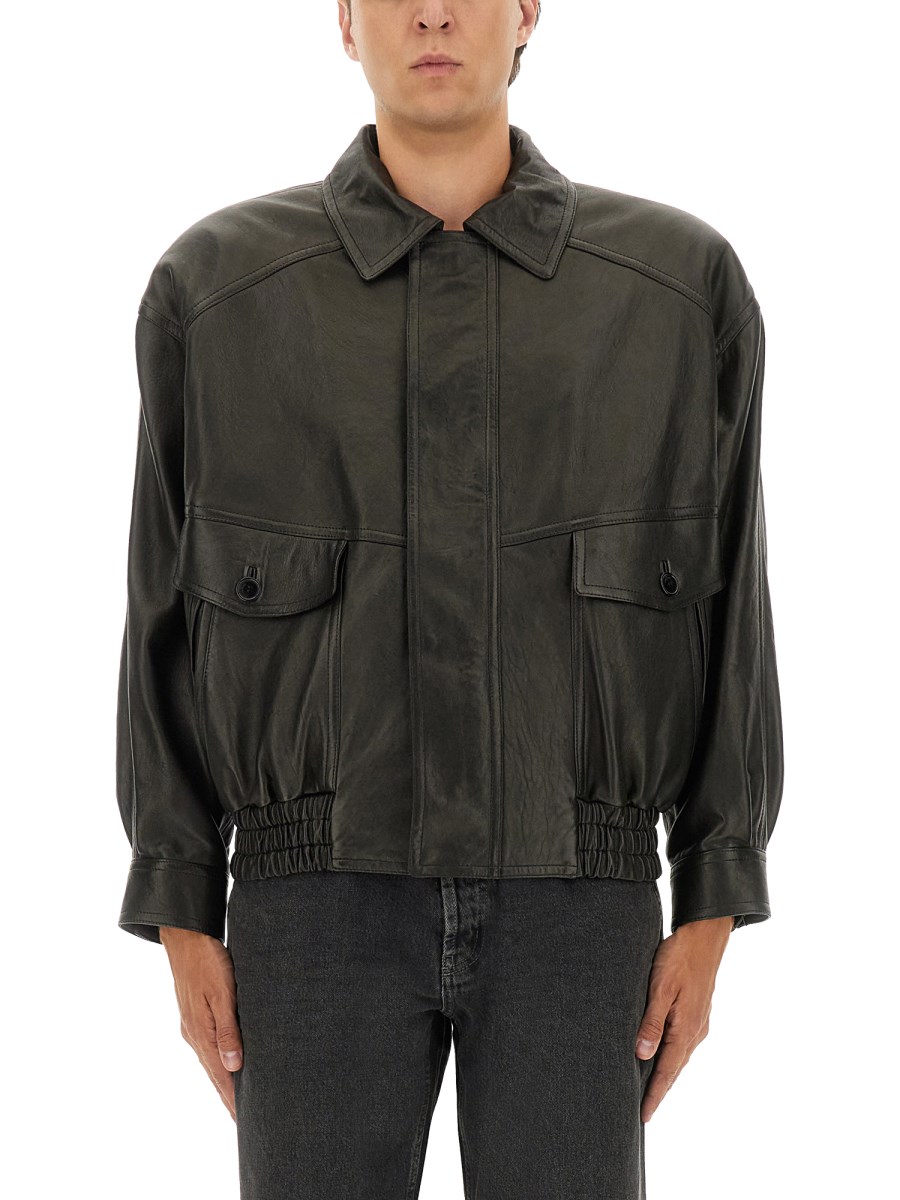 GIACCA BOMBER IN PELLE