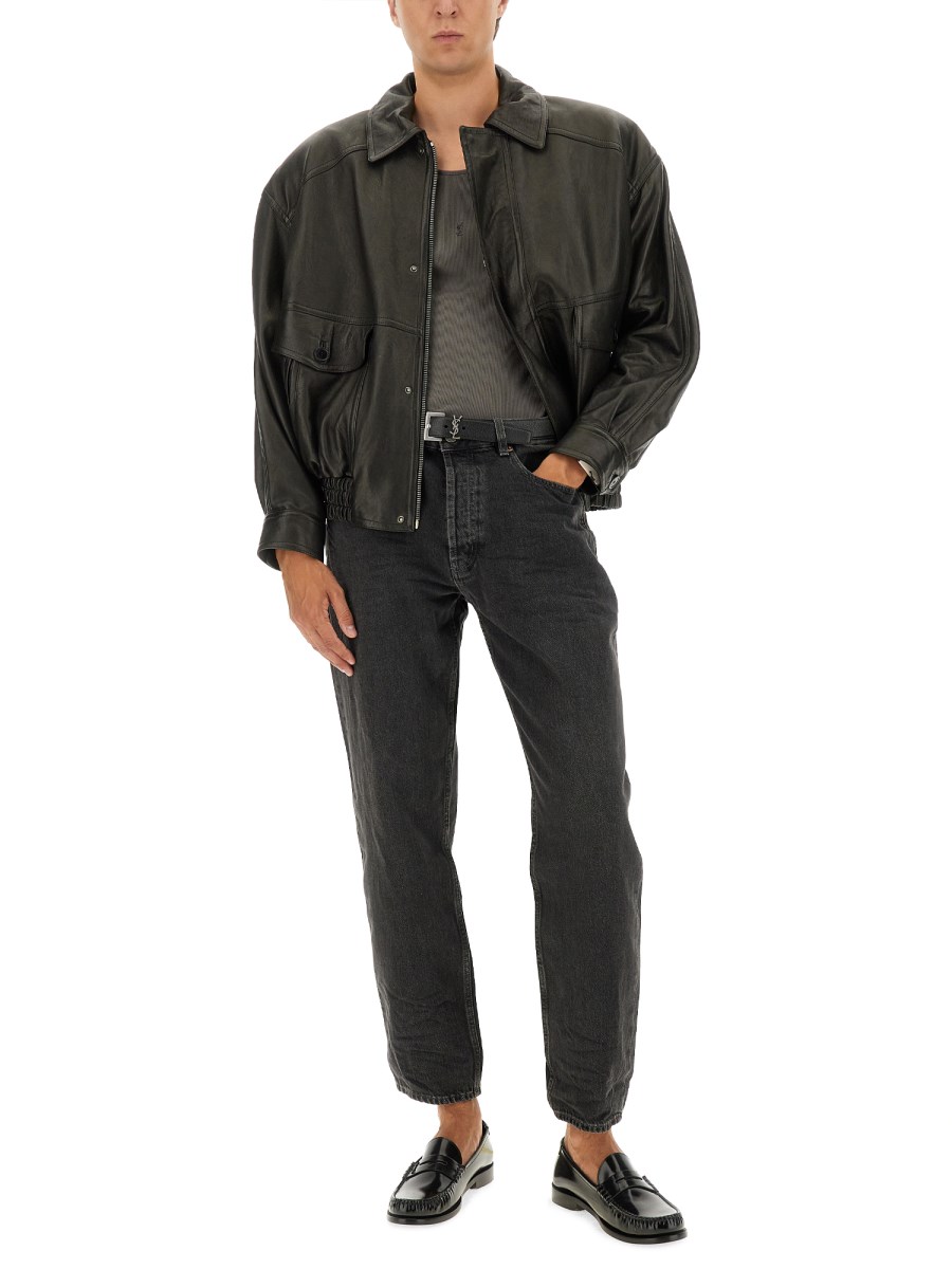 GIACCA BOMBER IN PELLE