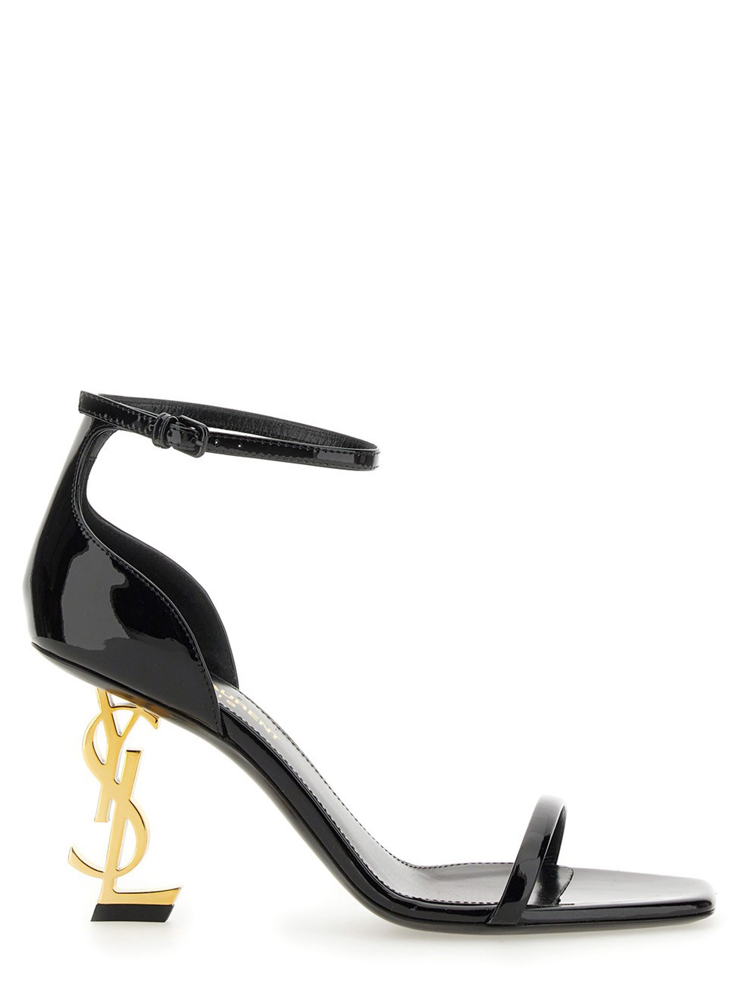 Saint Laurent Opyum 85mm Patent-leather Sandals In Multi