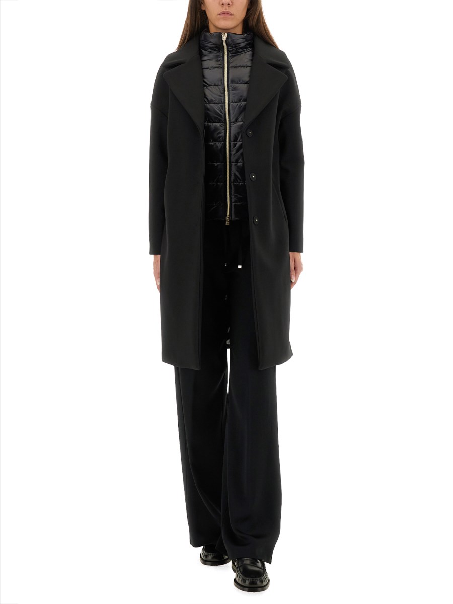 CAPPOTTO IN LANA CON PETTORINA TECNICA