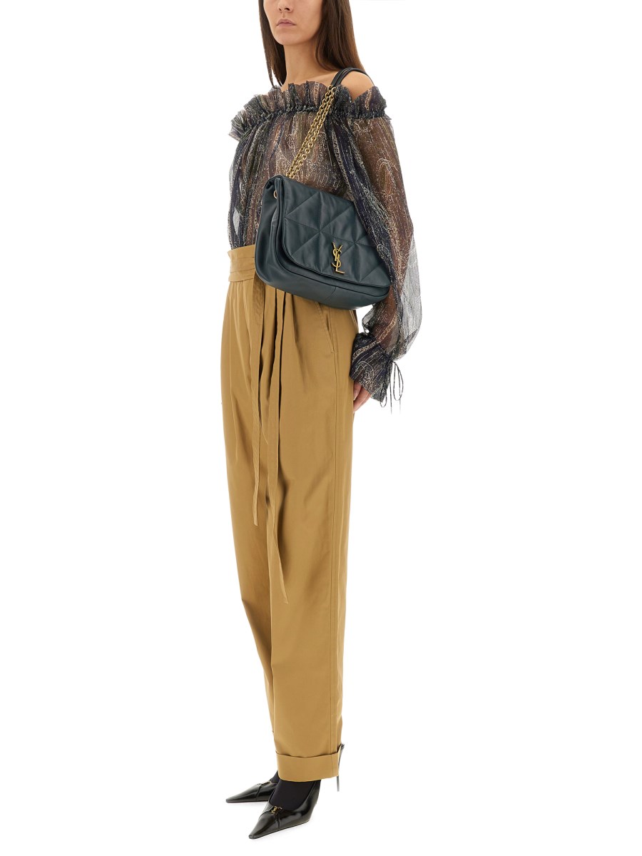 TOP IN CREPONNE DI SETA LUREX