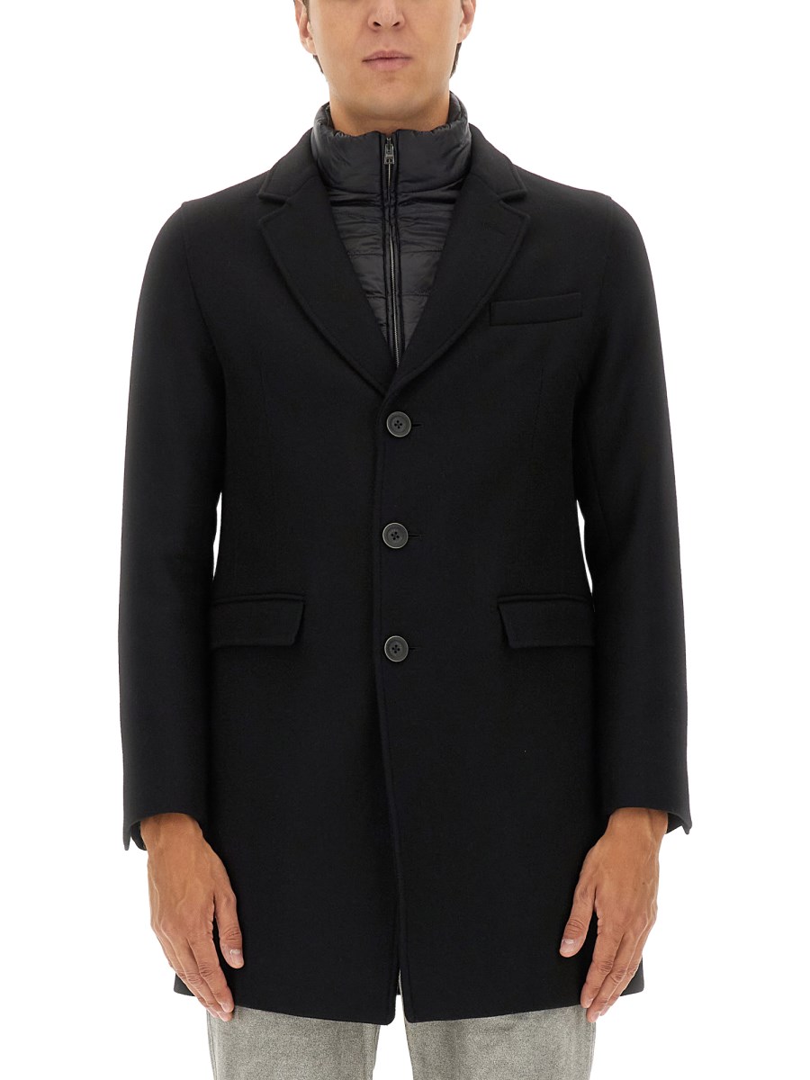 CAPPOTTO CON INSERTO TRAPUNTATO