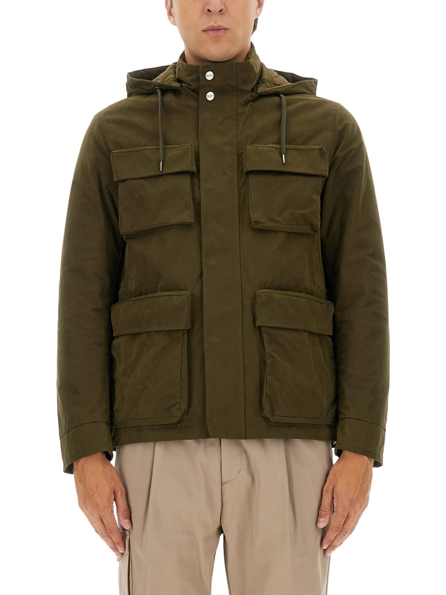 PARKA CORTO IN COTONE CERATO