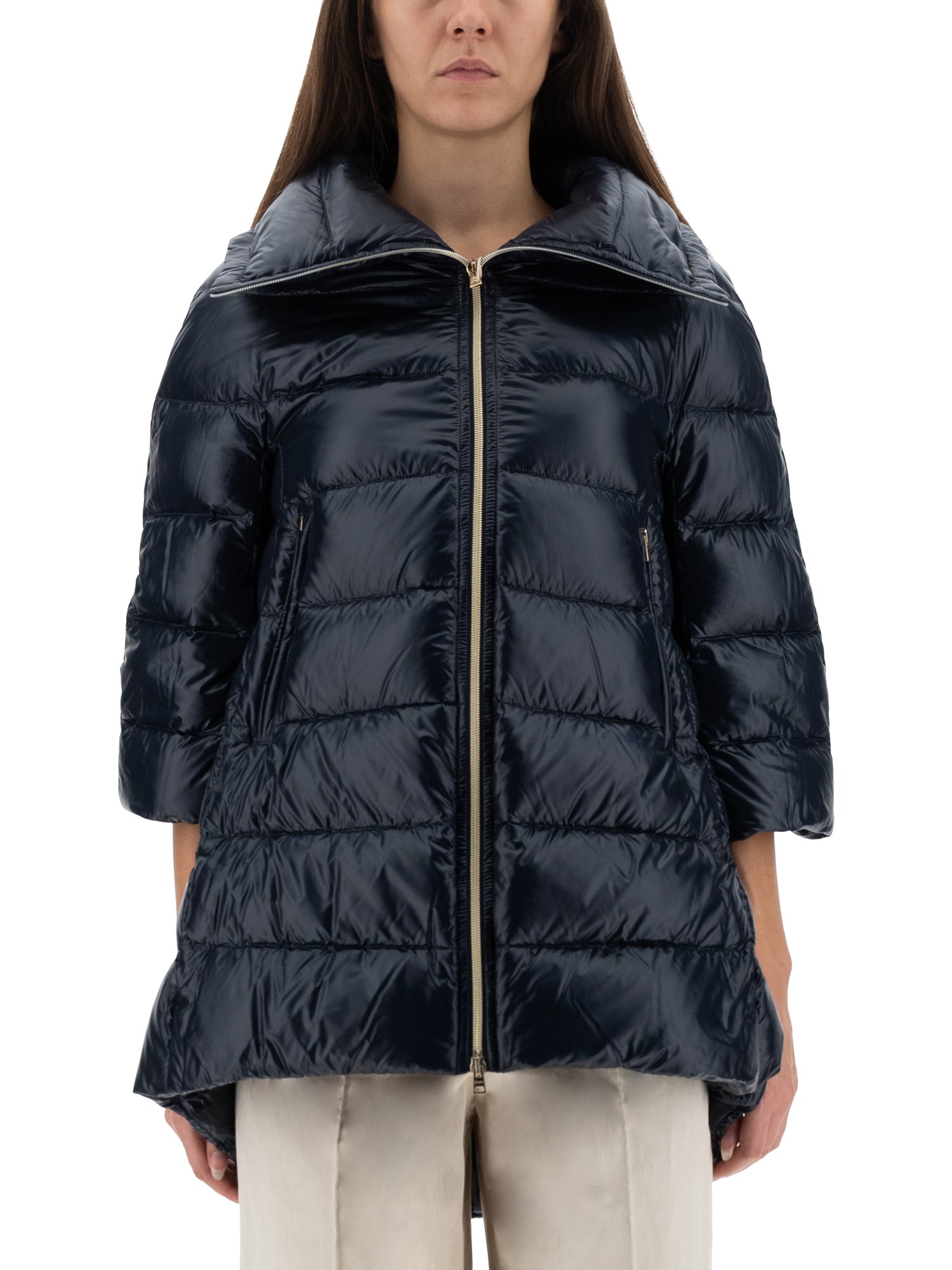 Herno Cleofe Down Jacket In Nylon In Blue