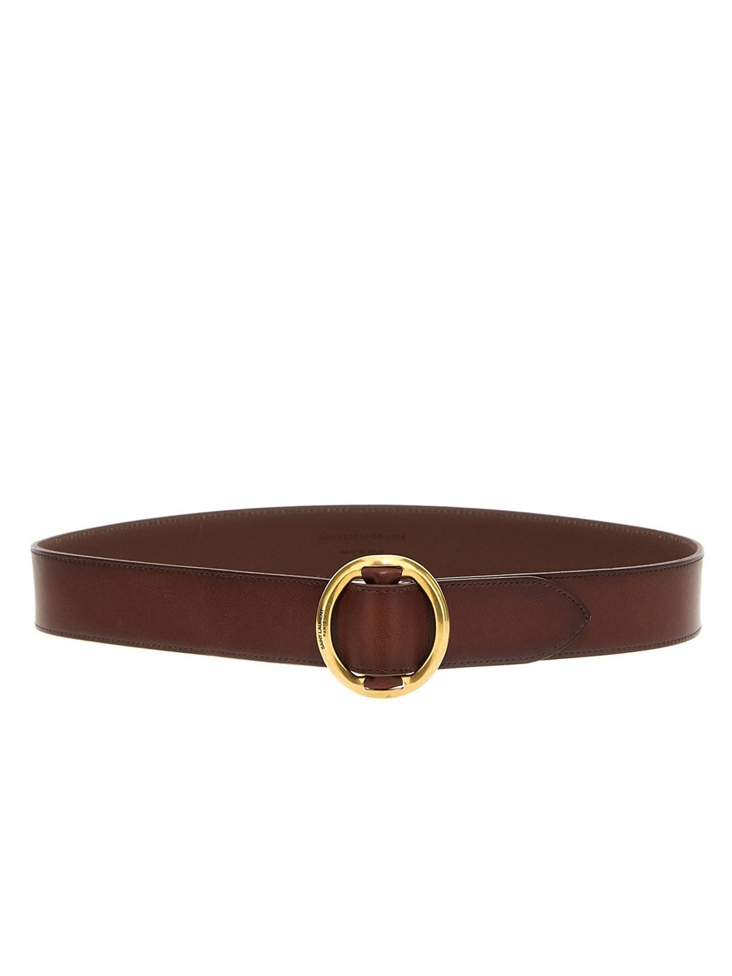 Saint Laurent Leather Belt In Brown