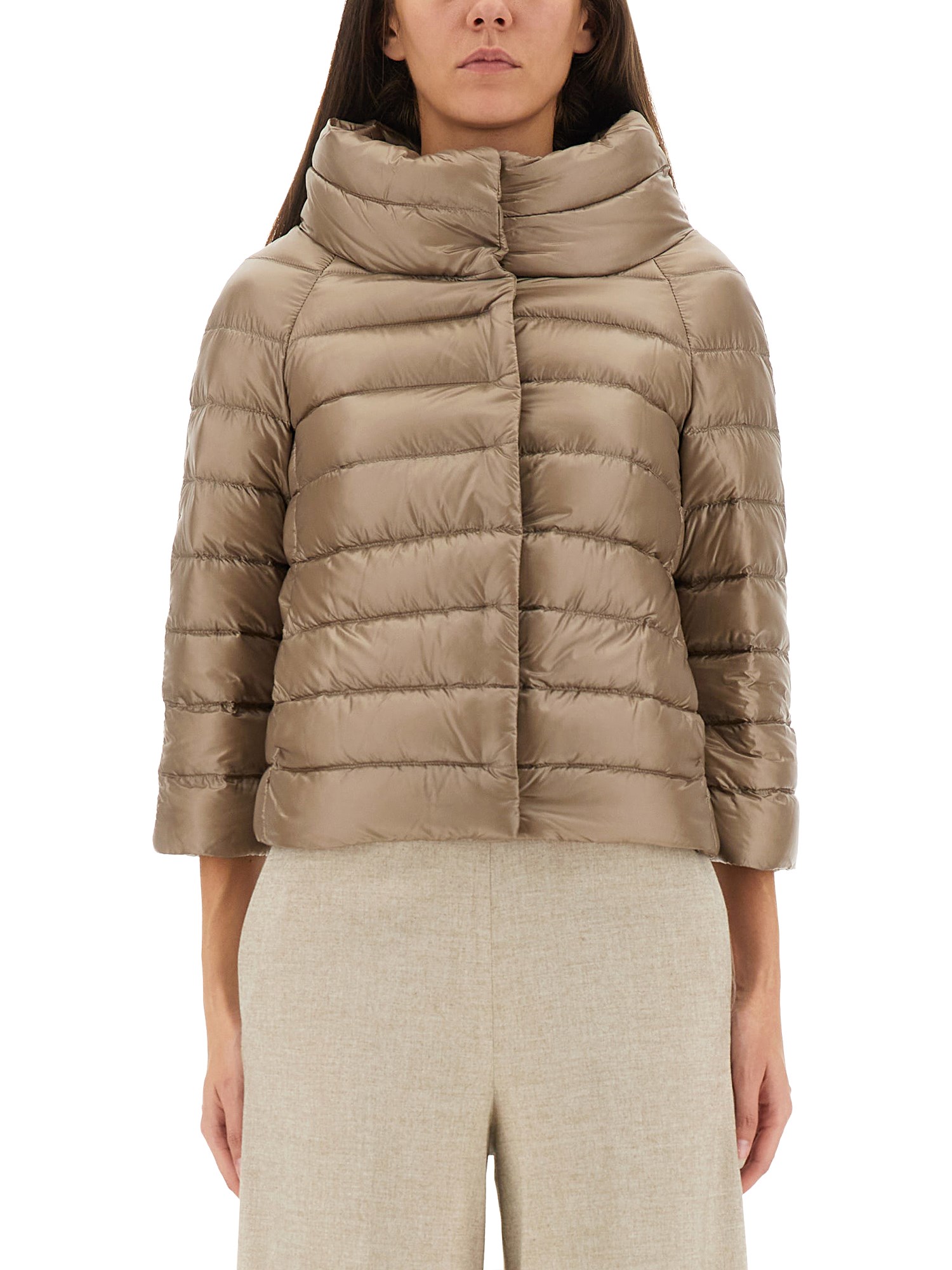 Herno Beige Sofia Down Jacket In Brown