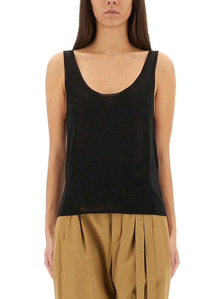 CANOTTIERA IN MAGLIA DI LUREX