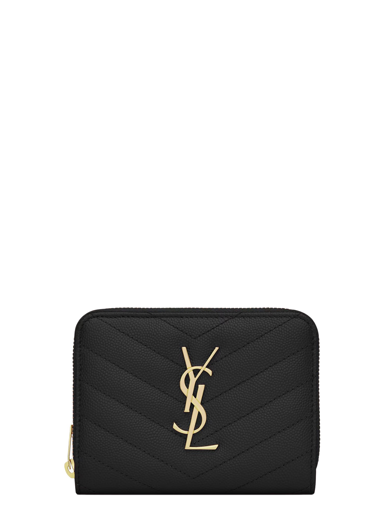 Saint Laurent "cassandre Matelassé" Leather Wallet In Black